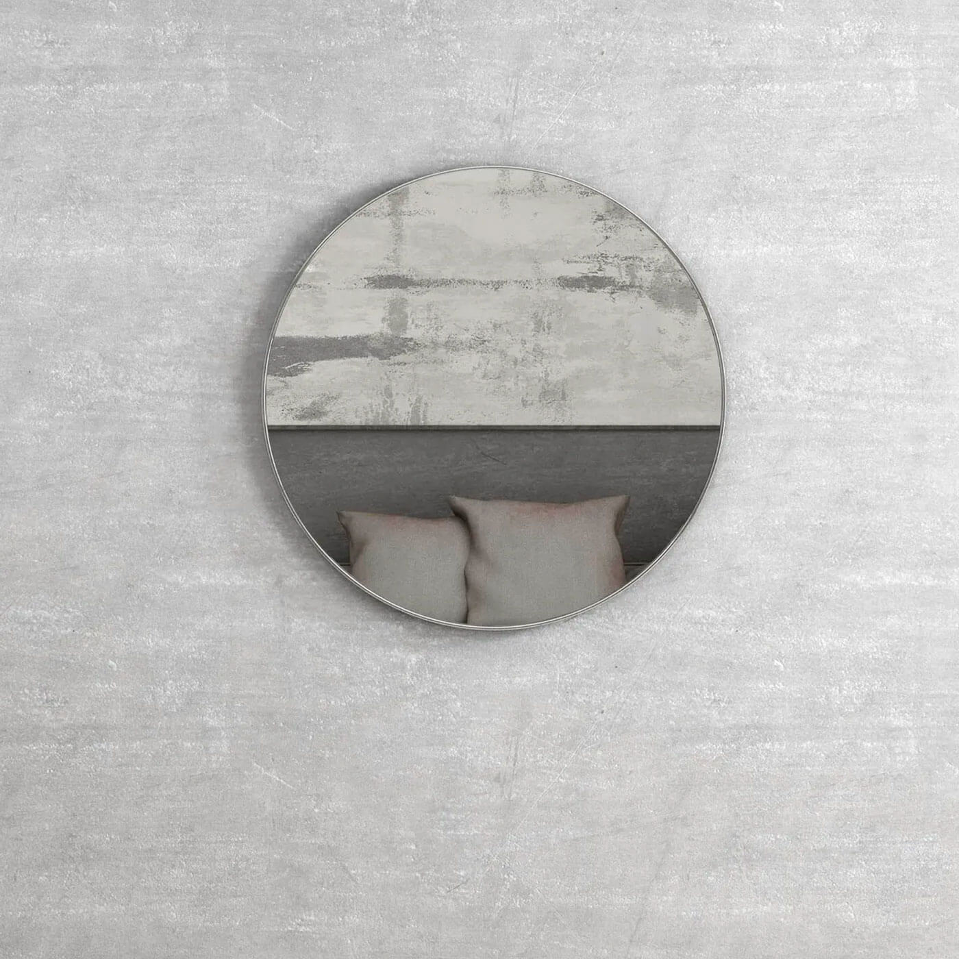 London Circle Metal Frame Mirror 700mm - Image 4