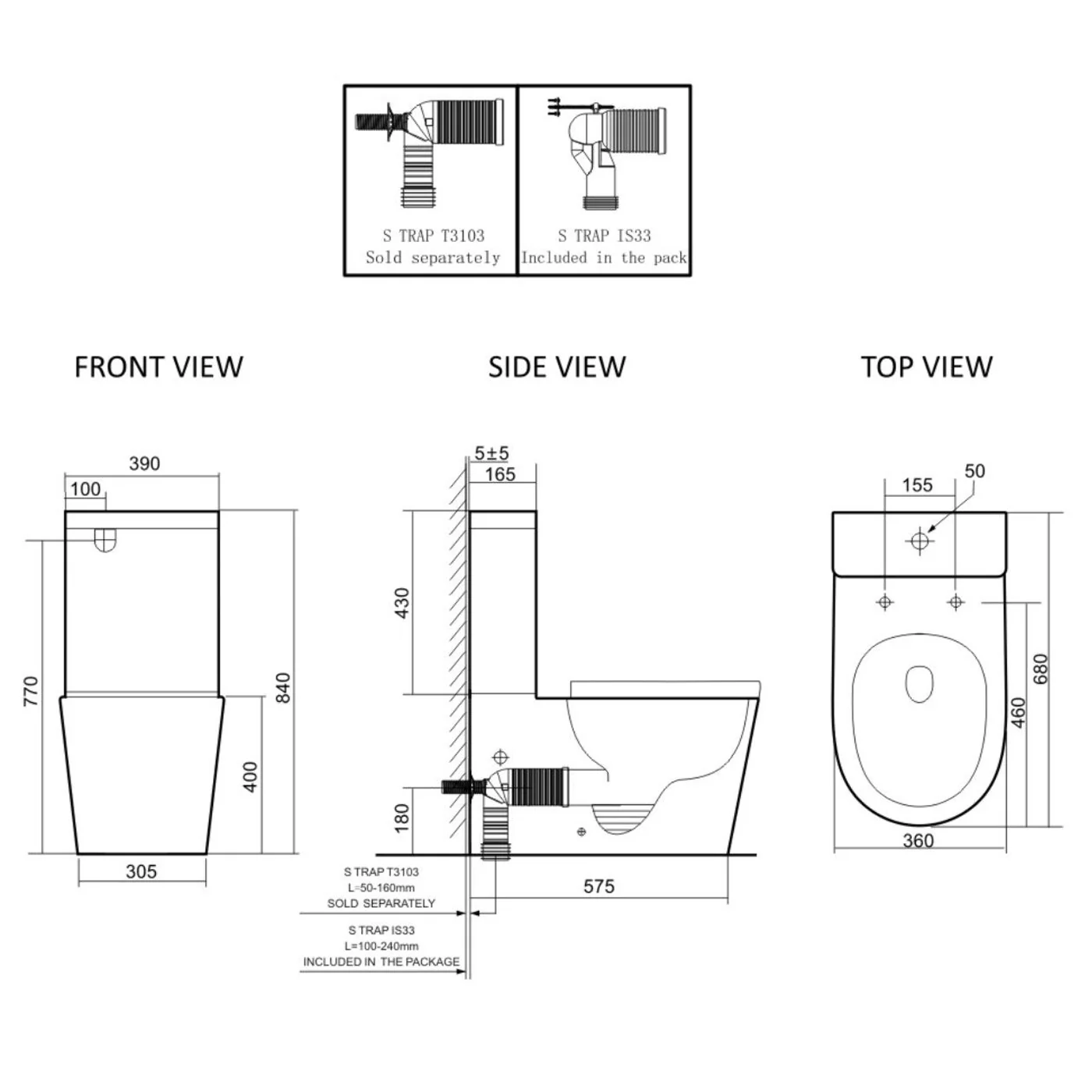 Luna Catania Electric Smart Bidet Toilet Set - Image 6