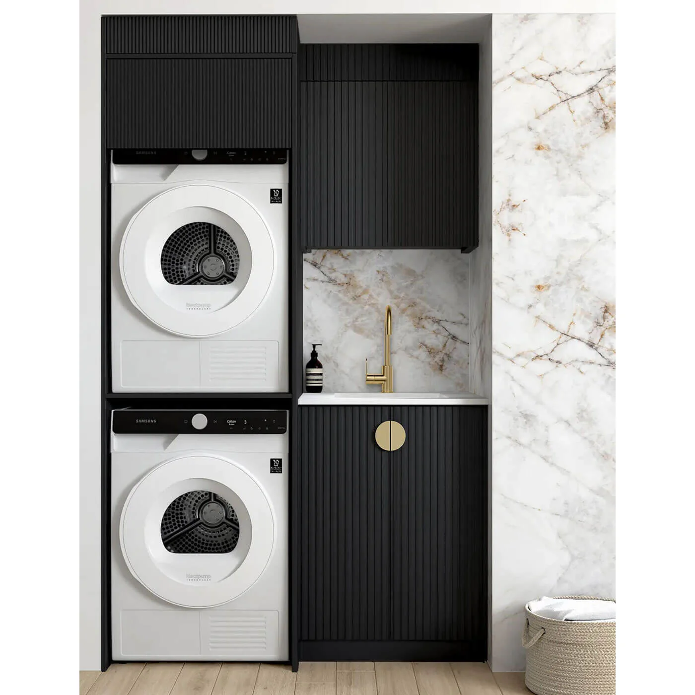 Marlo Fluted Laundry Cabinet Kit 1300mm - Image 3
