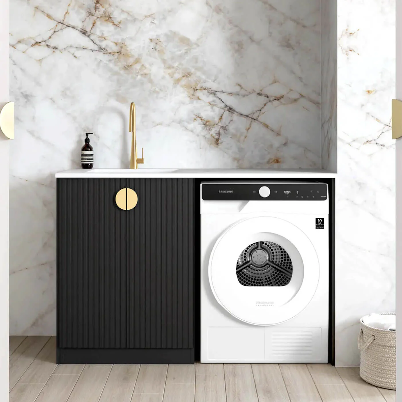 Marlo Fluted Laundry Cabinet Kit 1300mm - Image 4