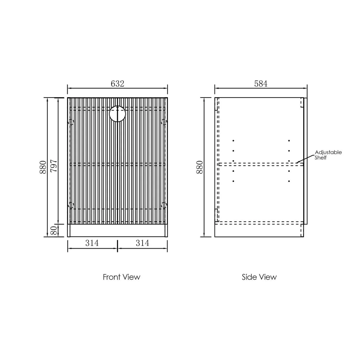 Marlo Fluted Laundry Cabinet Kit 1960mm - Image 5