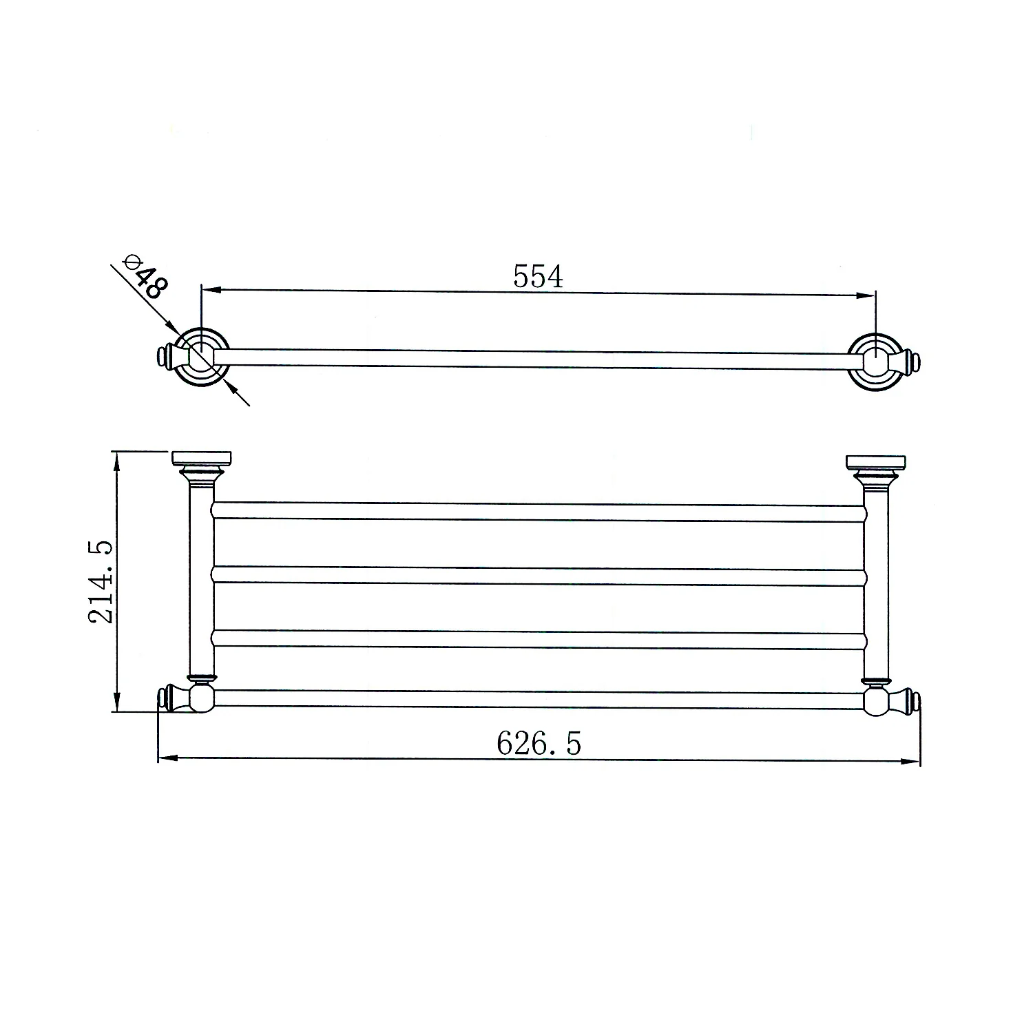Medoc 4 Bar Towel Rack - Image 5