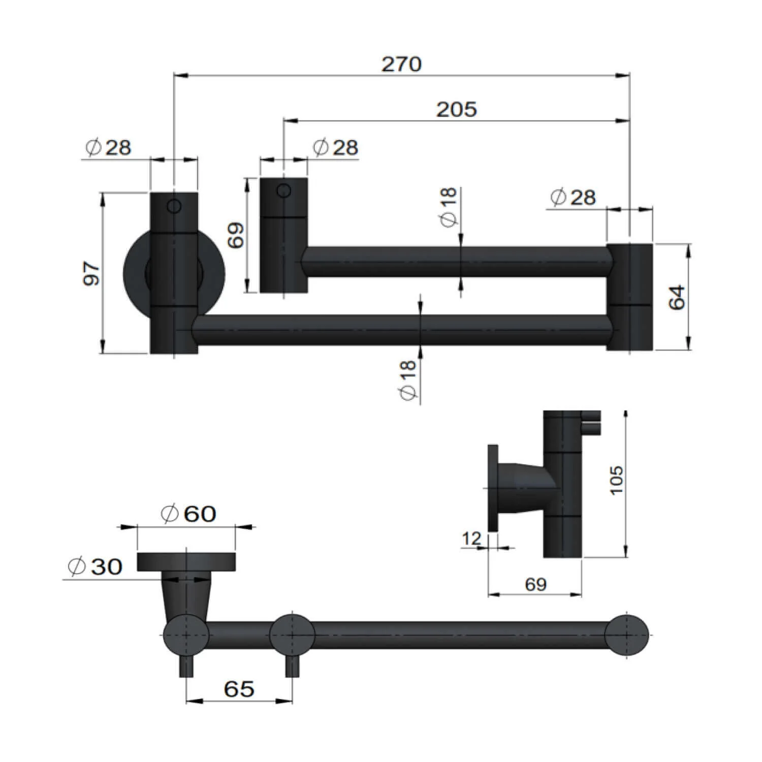 Meir Kitchen Pot Filler - Image 8