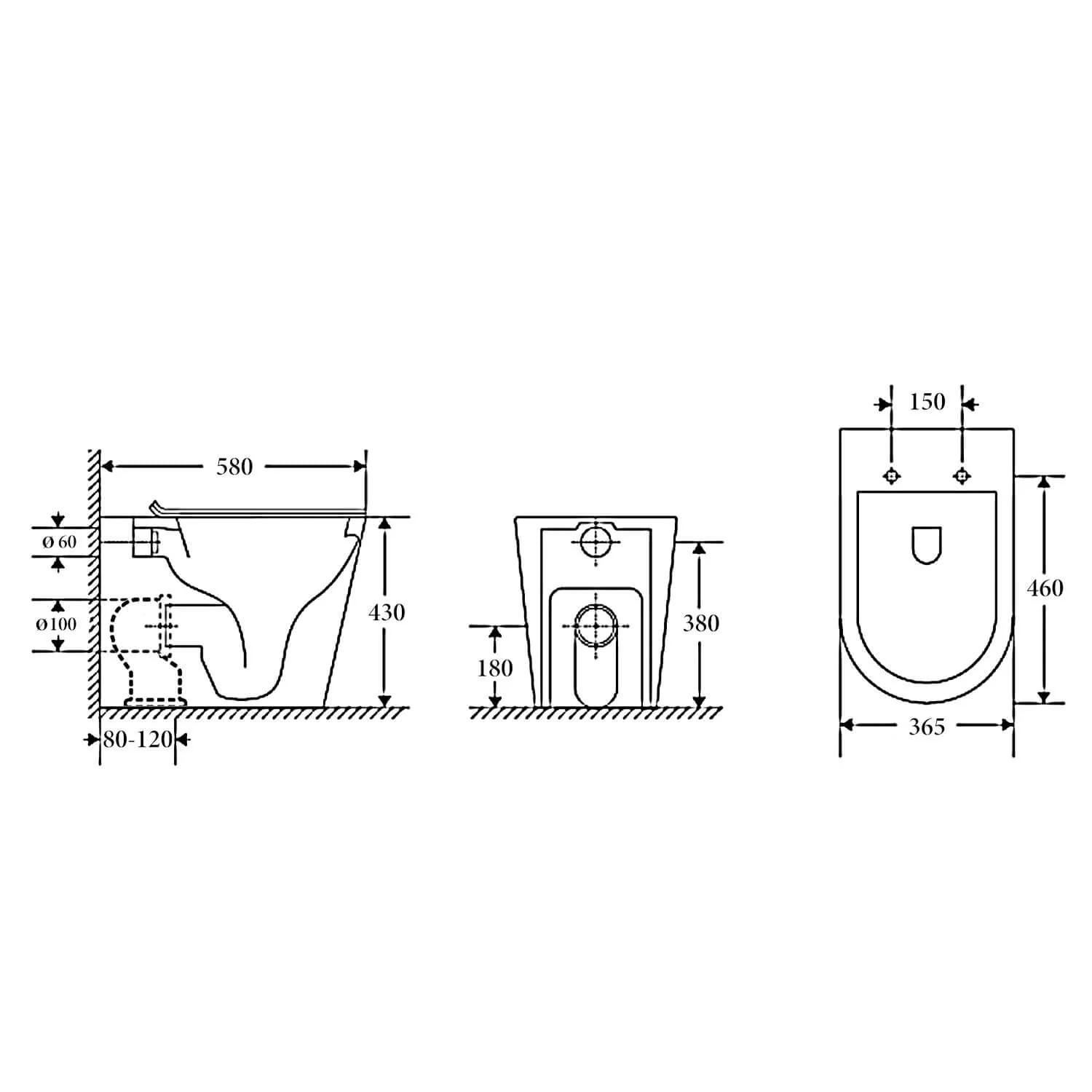 Milan In Wall Rimless Toilet Geberit Sigma 20 Package - Image 3