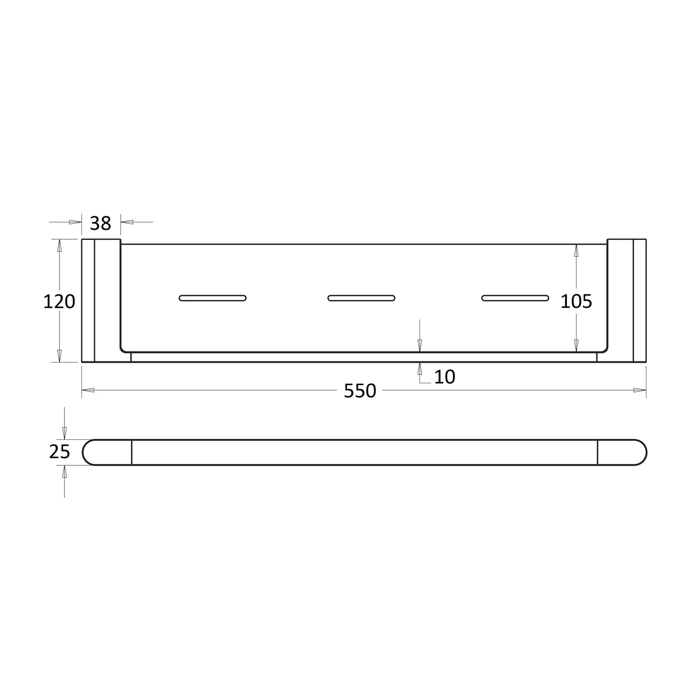 Milan Shower Shelf 550mm - Image 6