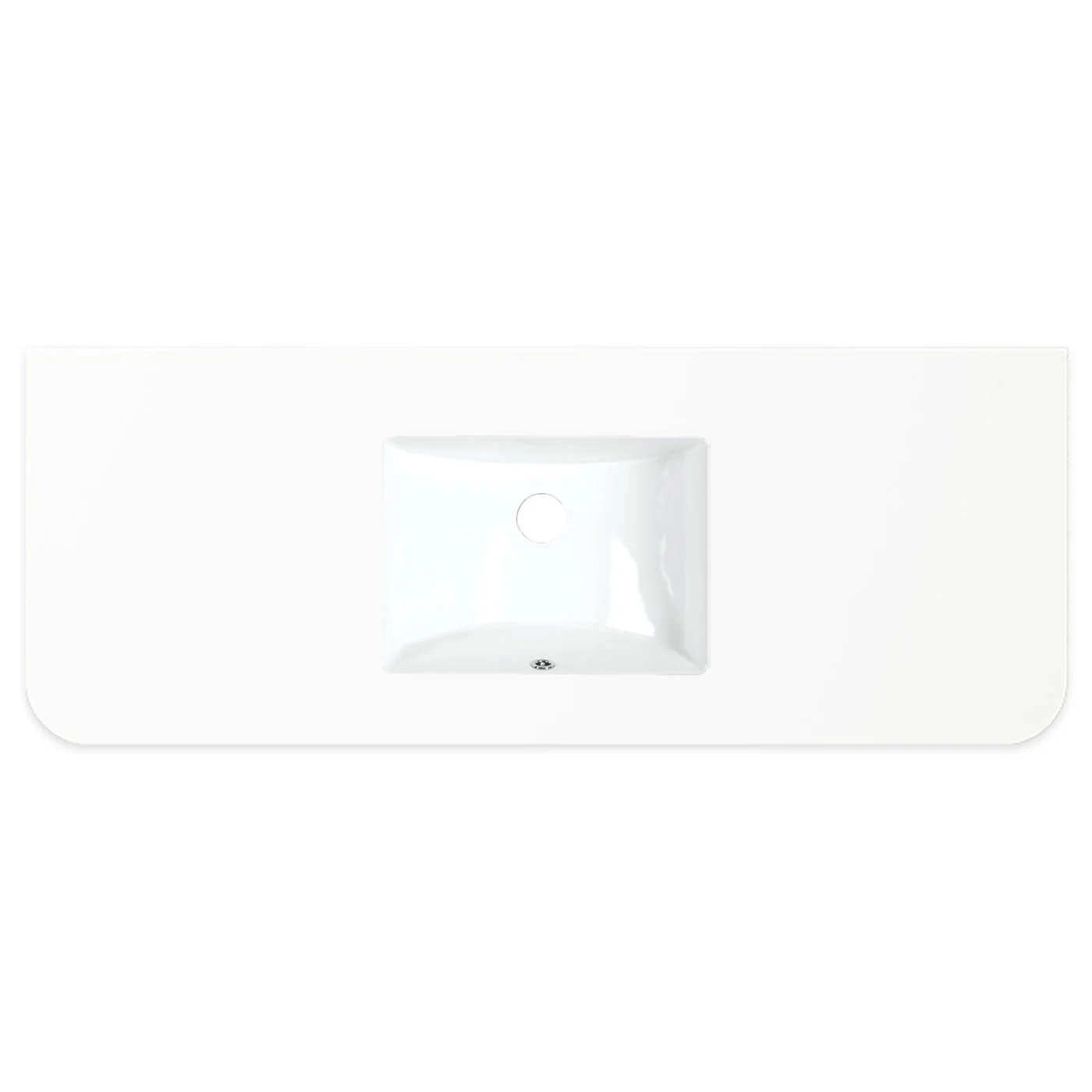 Minka Curved Fluted Matte White Wall Hung Vanity - Image 8