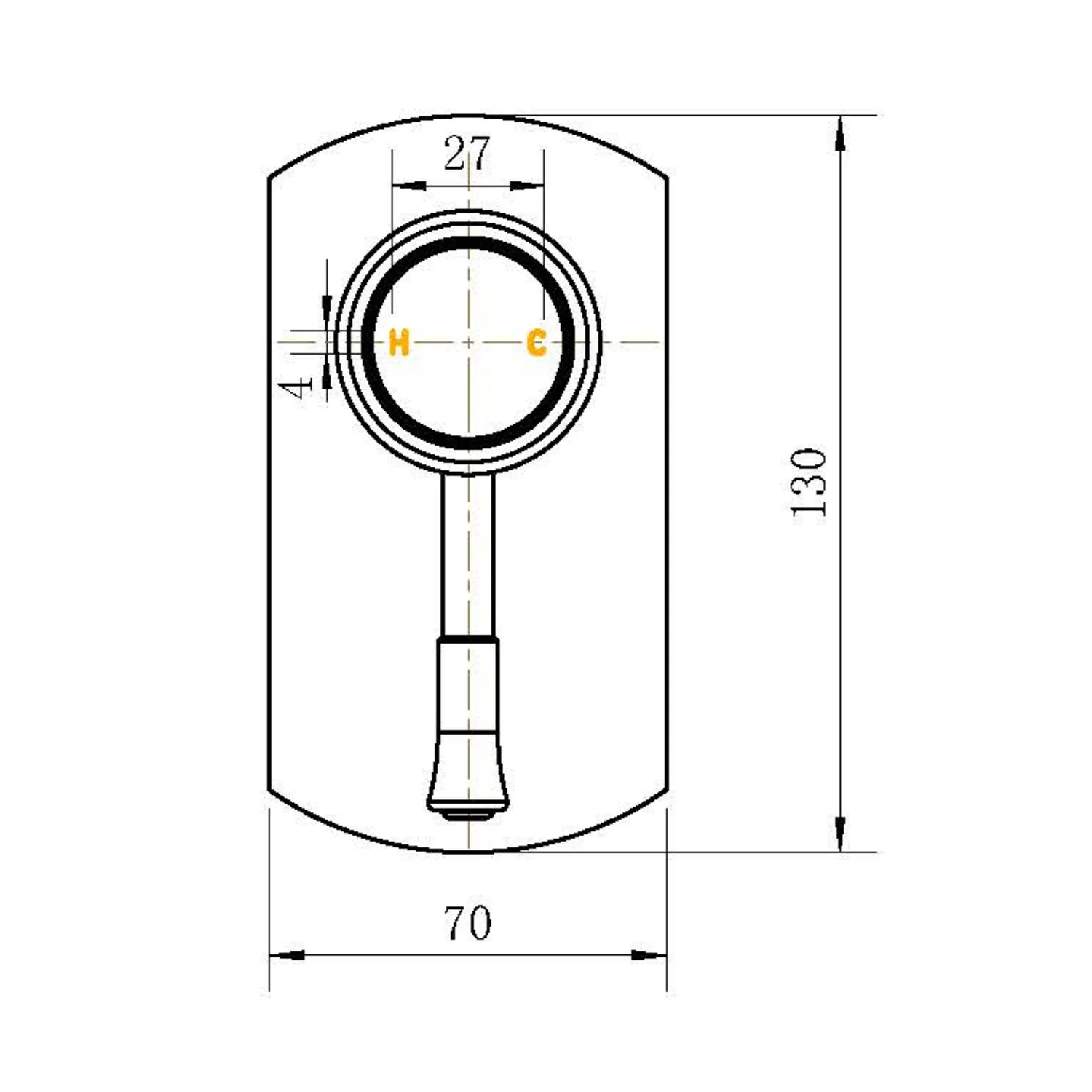 Montpellier Long Backplate Wall Mixer - Image 5
