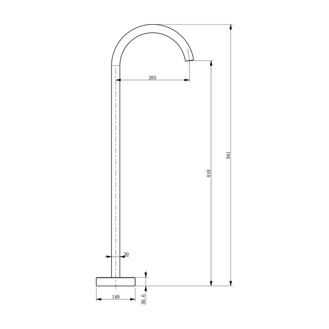 Morgan Freestanding Bath Spout - Image 7