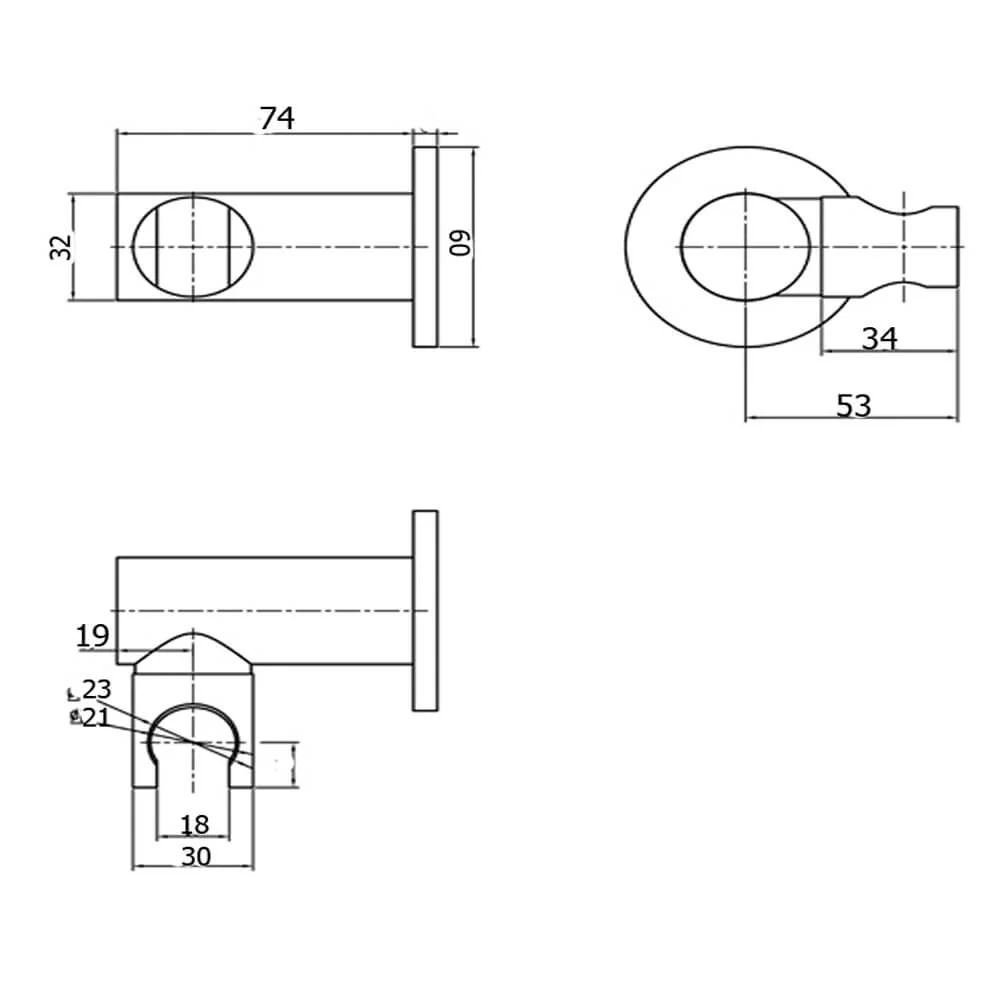 Morgan Round Handset Shower Head Wand - Image 7
