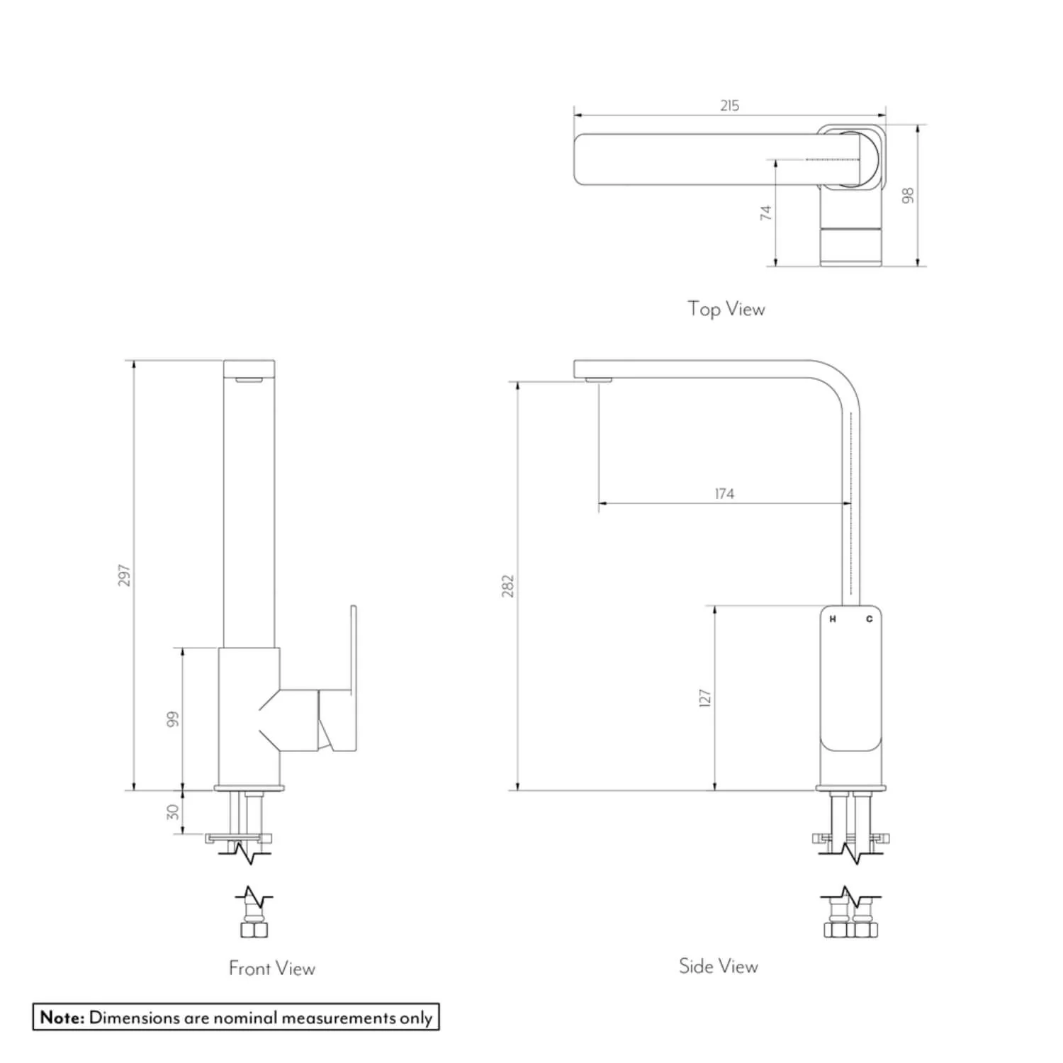 Nesso Square Sink Mixer - Image 7