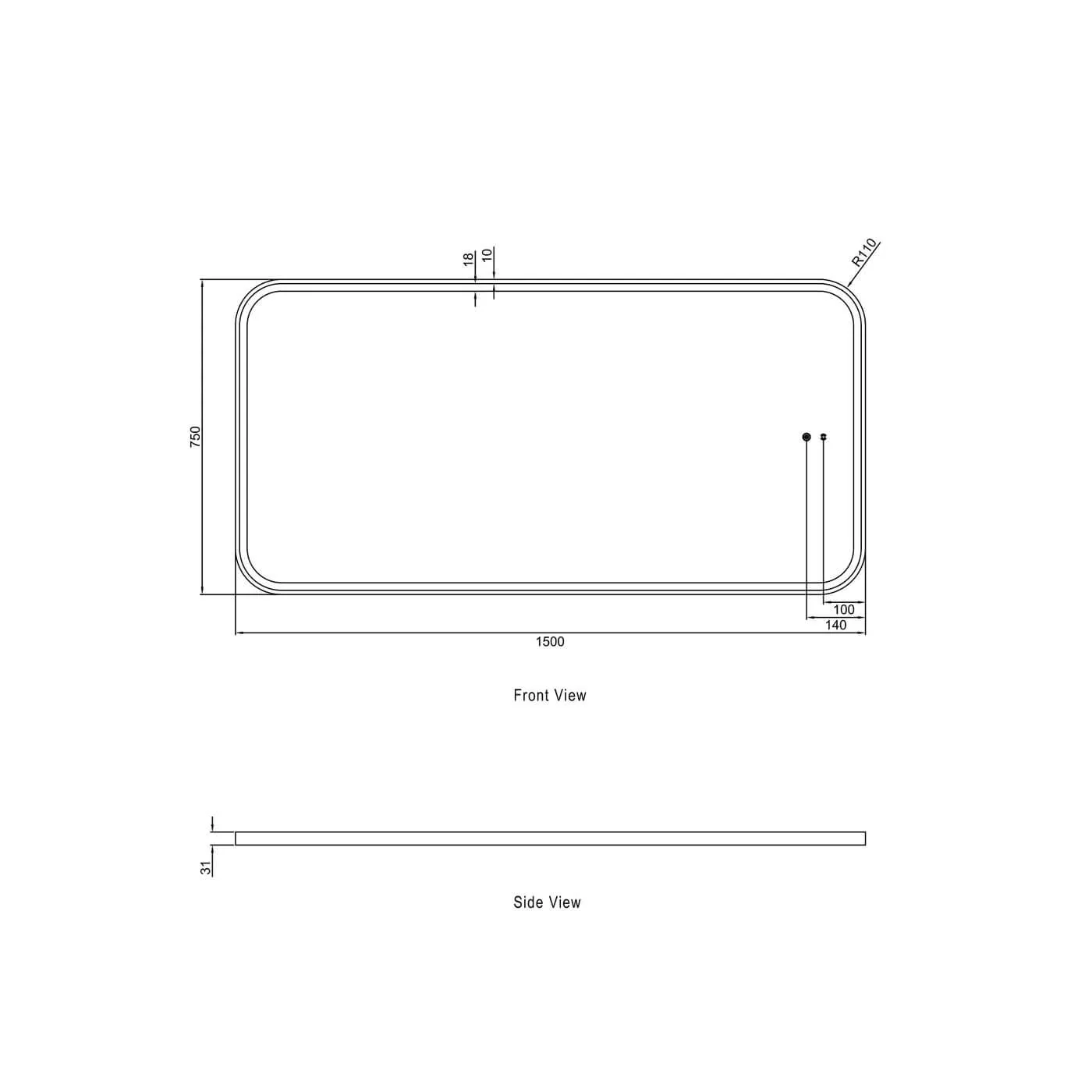 Newport LED Framed Bathroom Mirror - Image 11