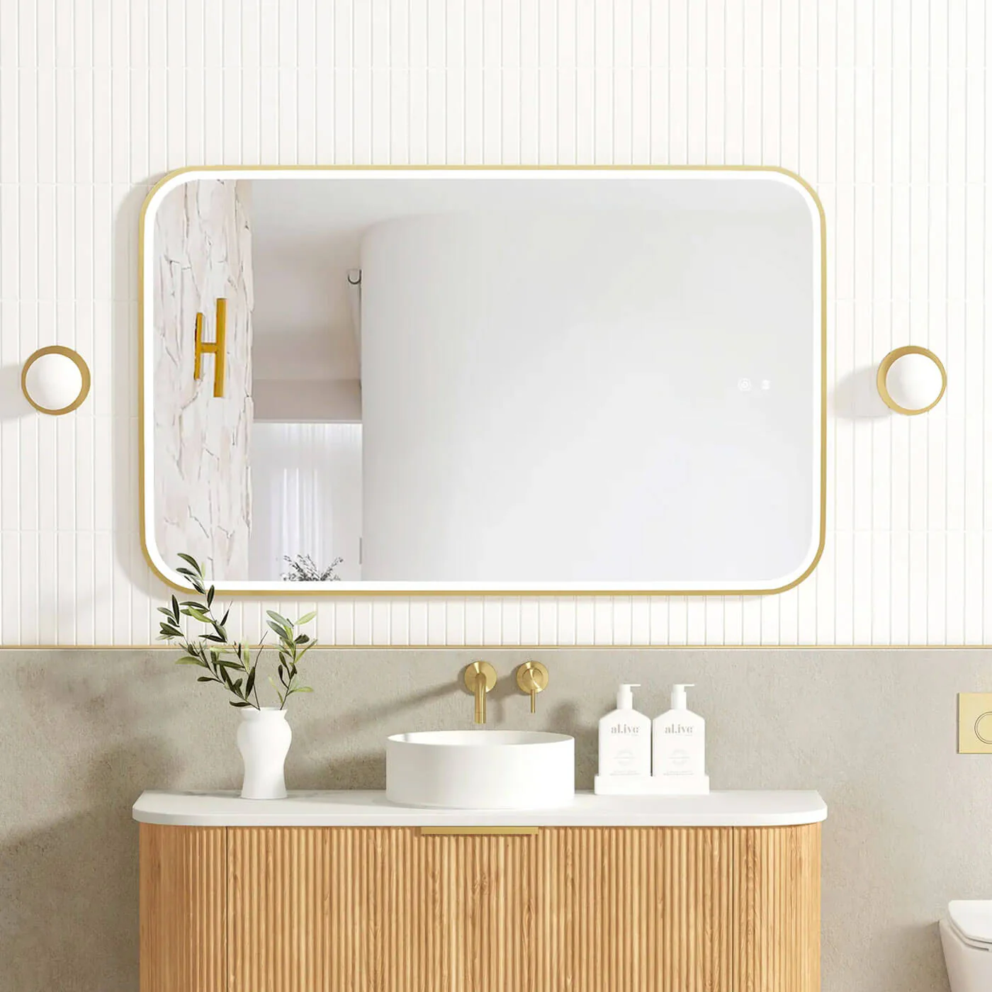 Newport LED Framed Bathroom Mirror - Image 4