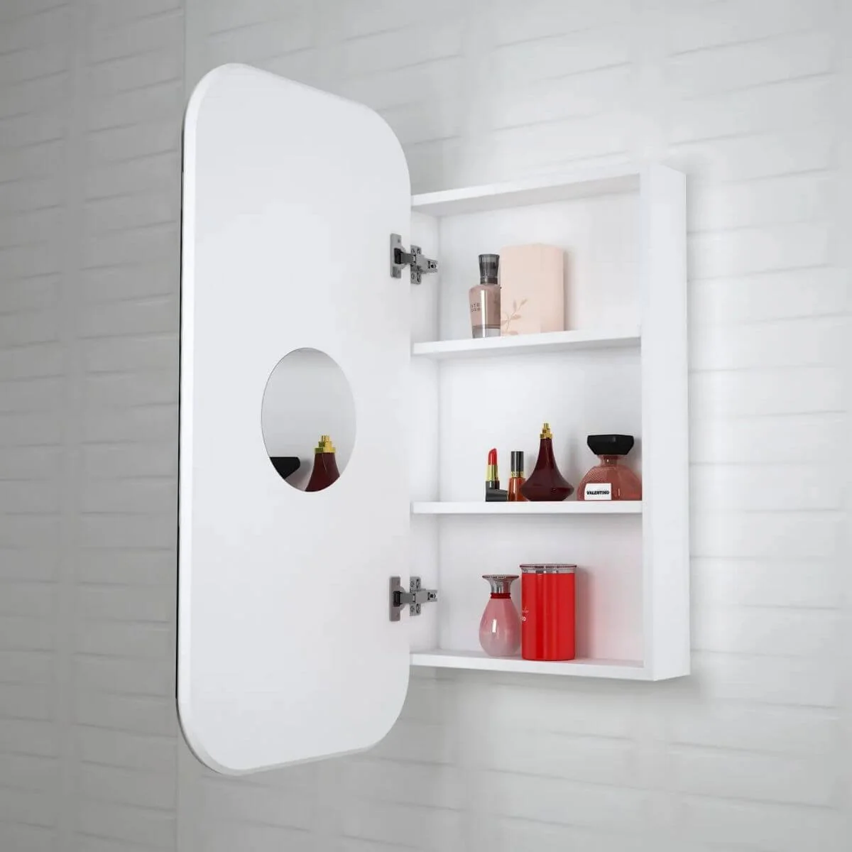 Newport Soft Square Shaving Mirror Cabinet 900x450mm - Image 3