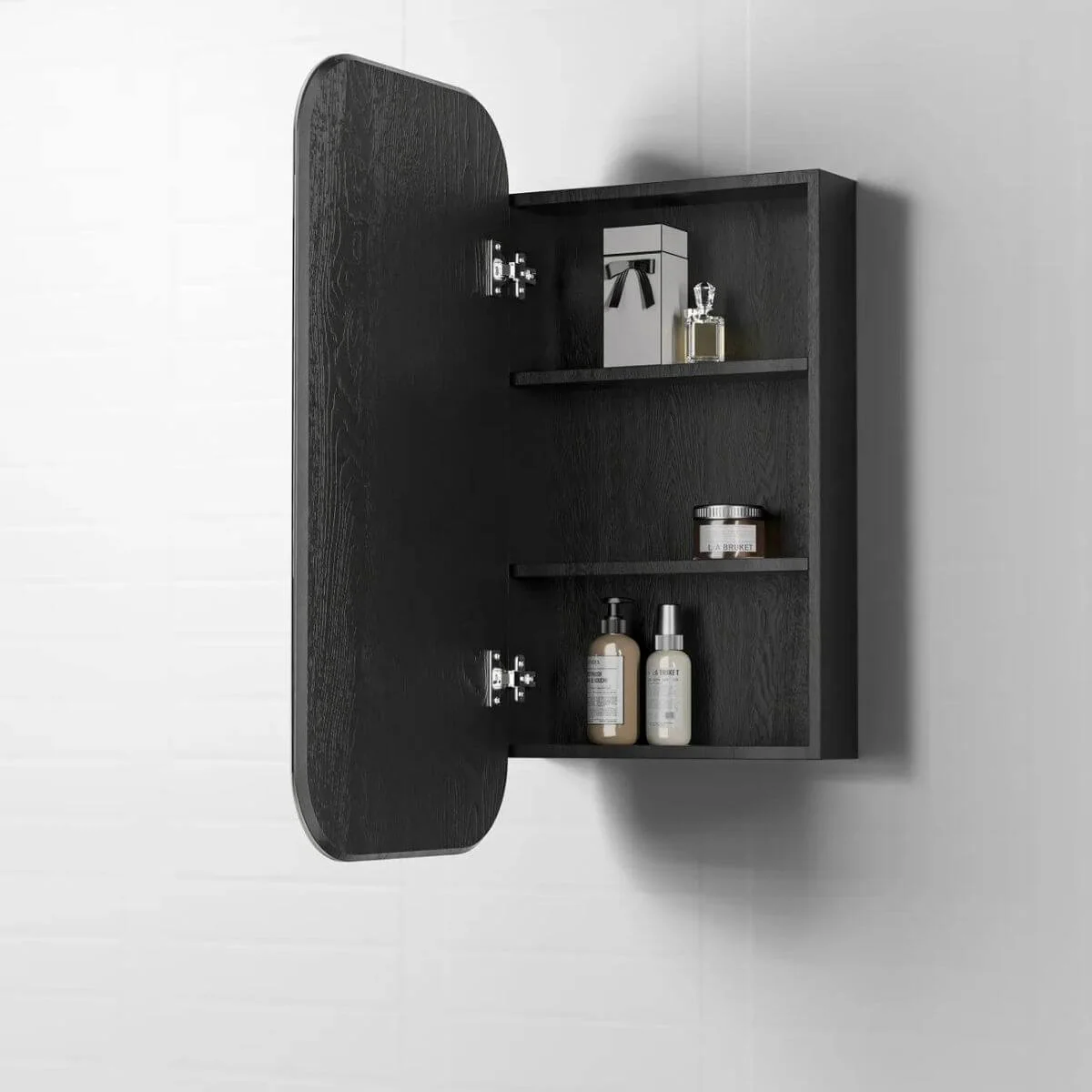 Newport Soft Square Shaving Mirror Cabinet 900x450mm - Image 4