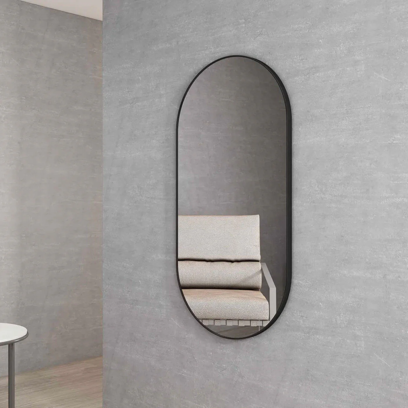 Noosa Oval Metal Frame Pill Mirror 1200x600mm - Image 3