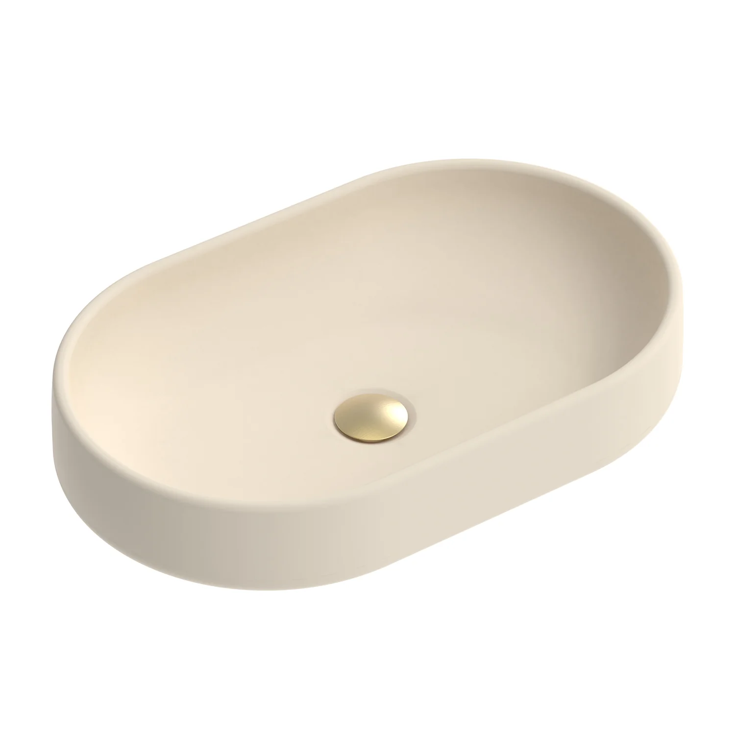 Norma Oval Matte Concrete Basin 550x350mm - Image 2