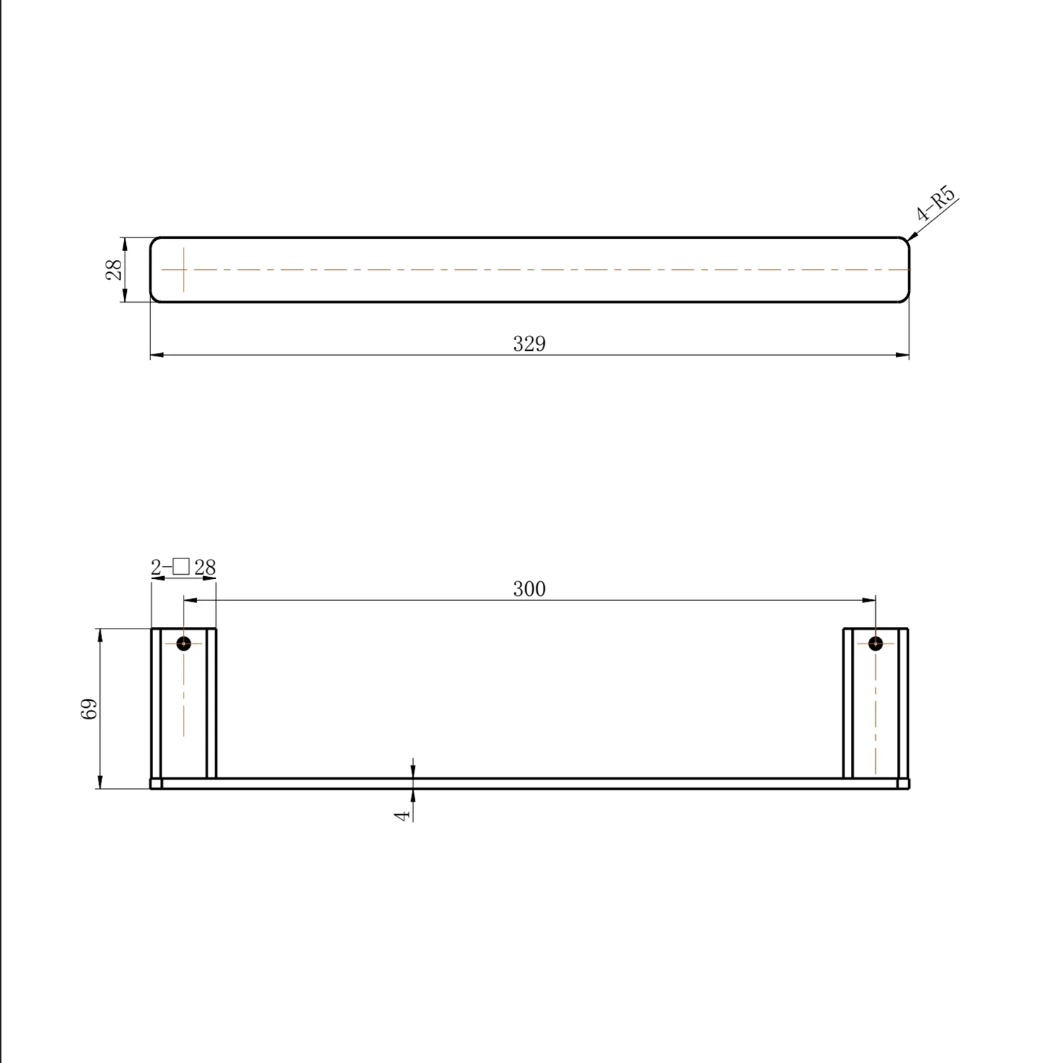 Nova Hand Towel Rail - Image 8