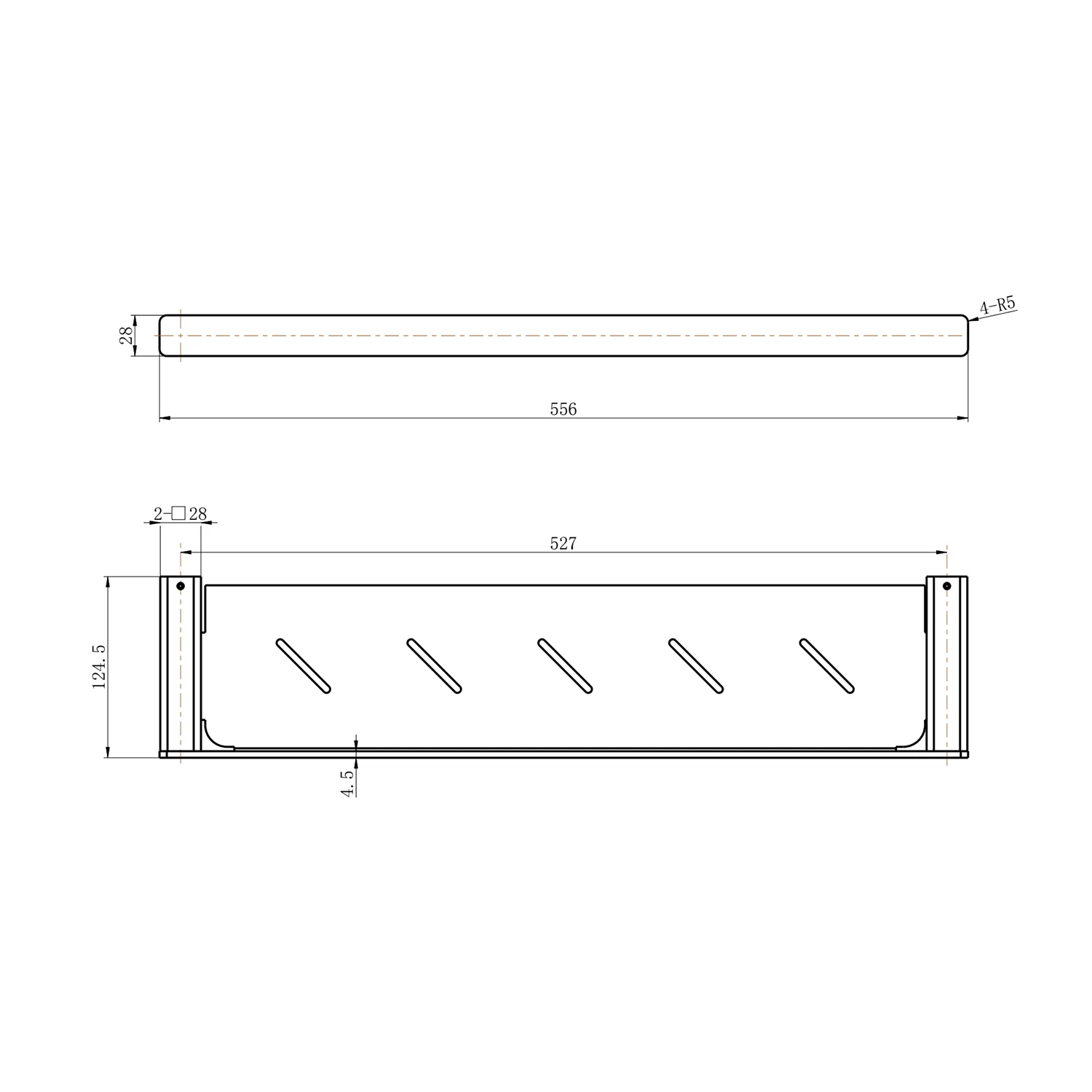 Nova Rectangular Metal Shelf - Image 8