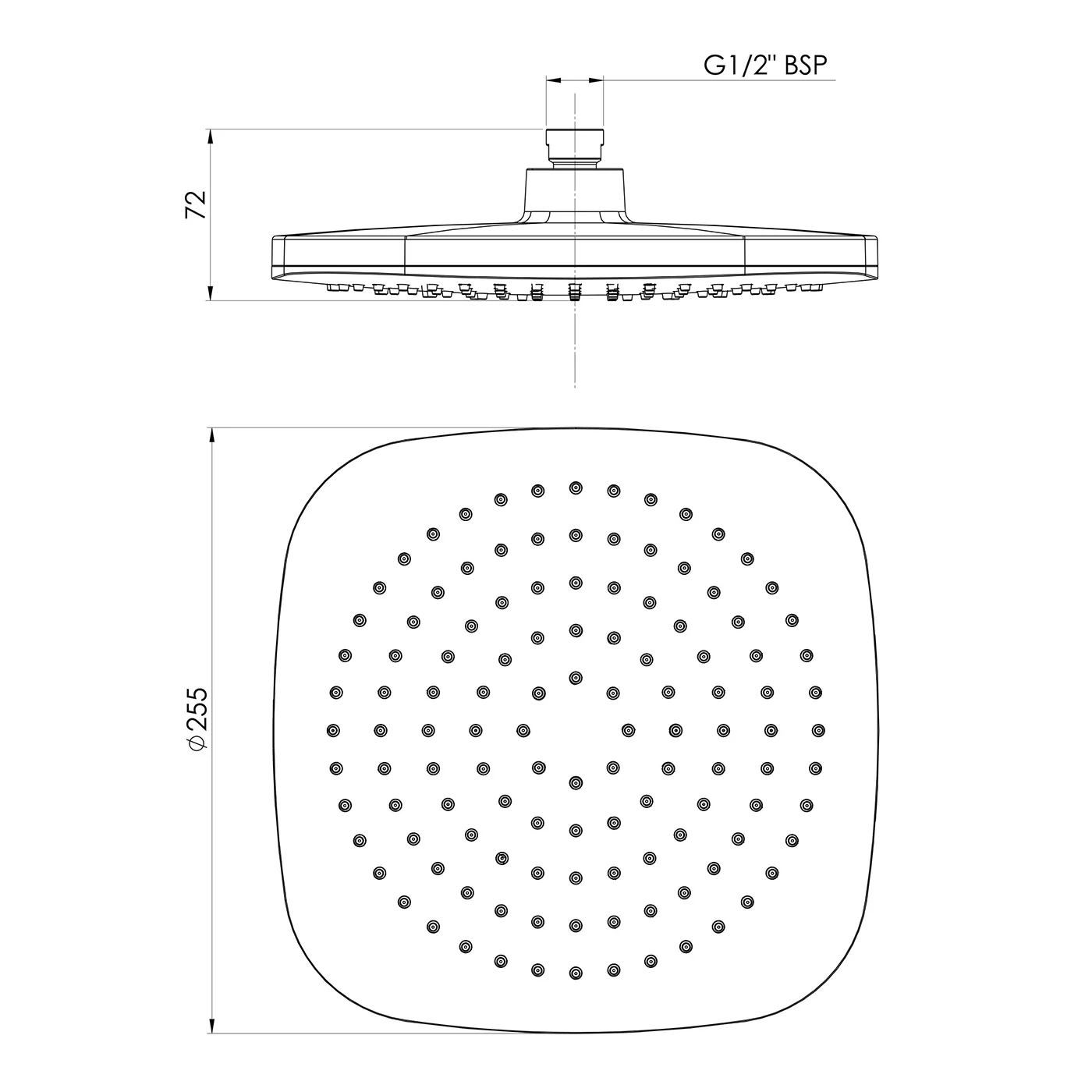 Nuage Shower Head Rose 255mm - Image 5