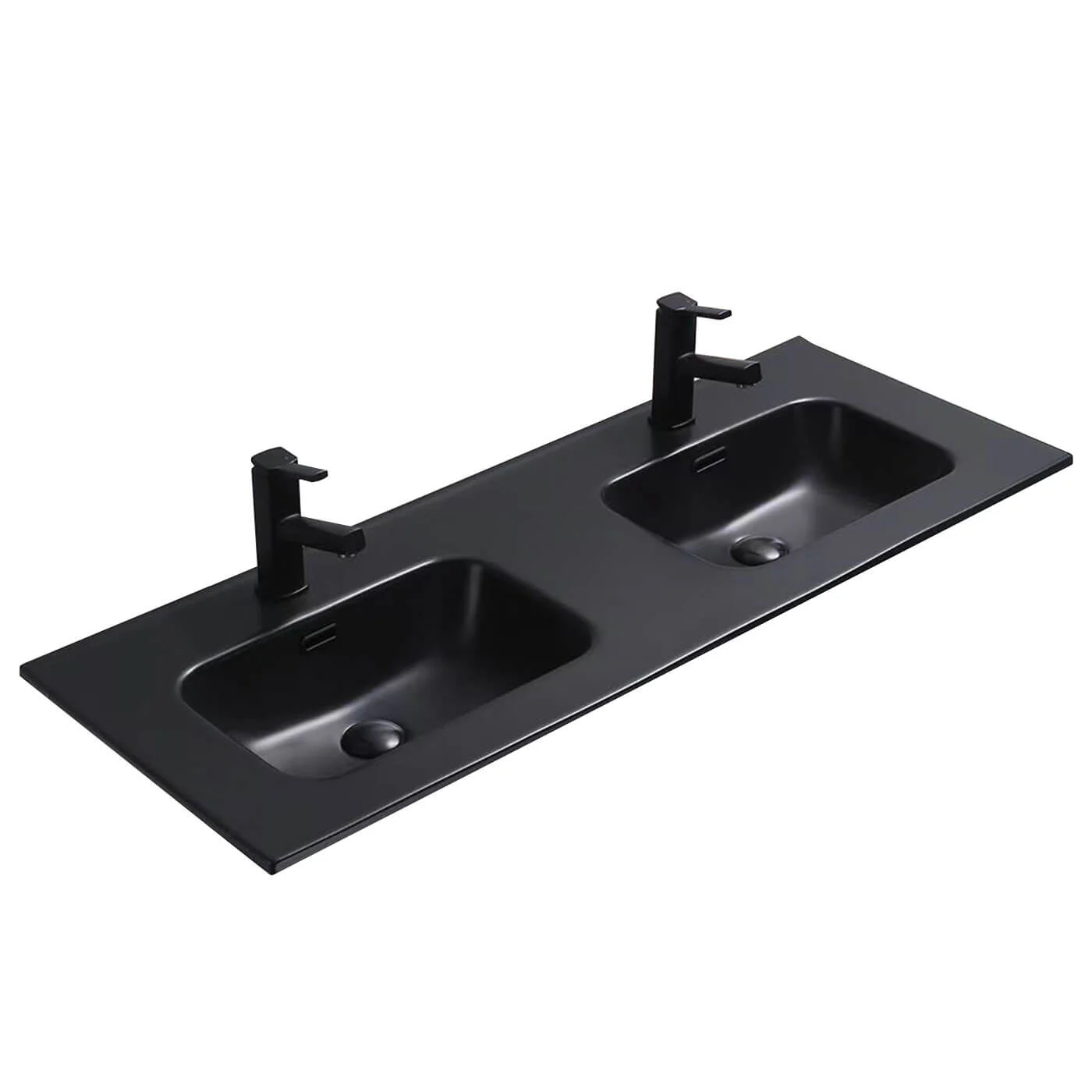 Olivia Ceramic Benchtop with Taphole Matte Black - Image 3