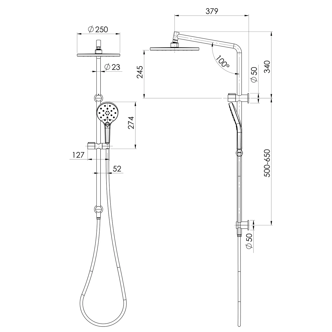 Ormond LuxeXP Twin Shower Rail - Image 6