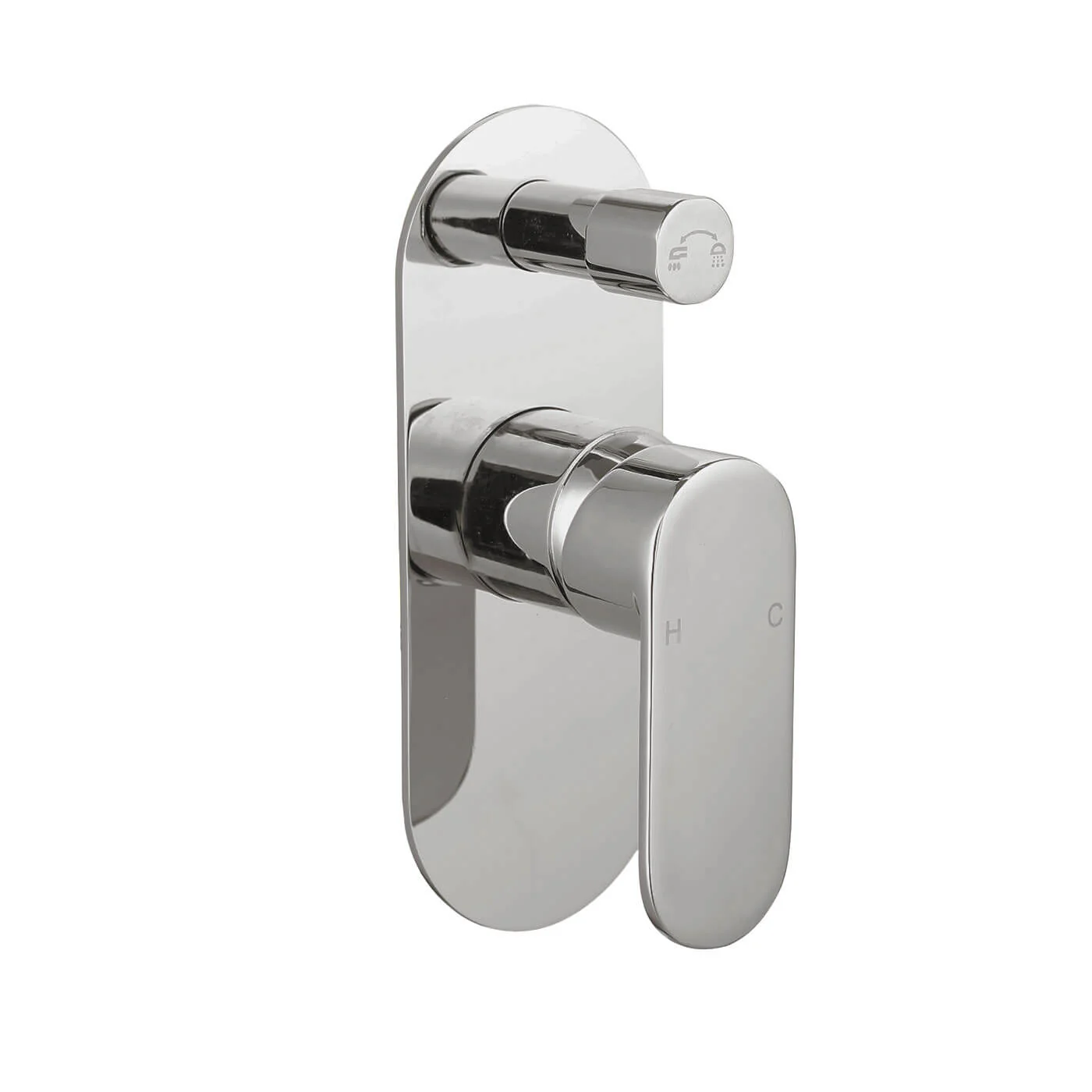 Oval Round Wall Mixer with Diverter