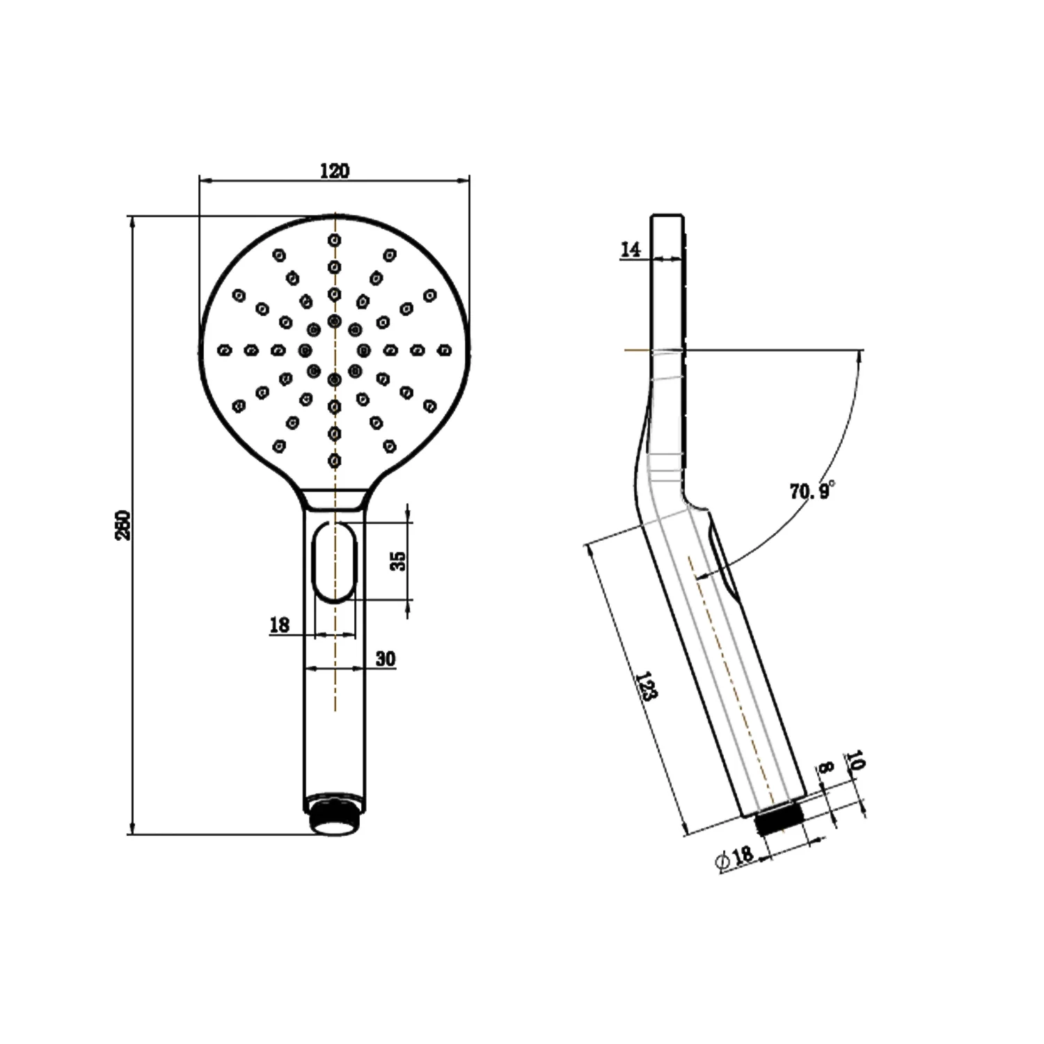 Star Mini Paddle Hand Shower - Image 9