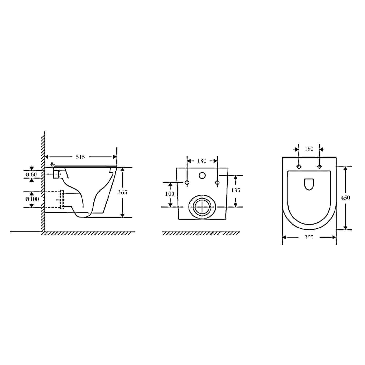 Parma Wall Hung Rimless Toilet Geberit Sigma 20 Package - Image 2