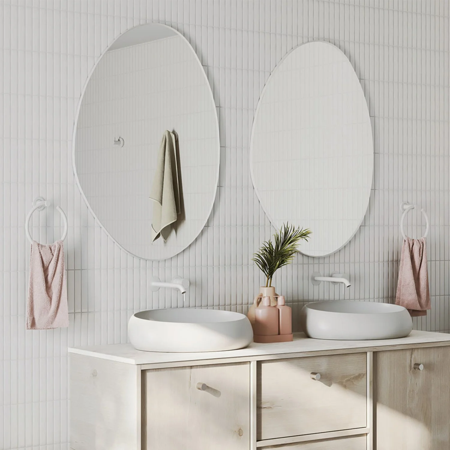 Pebble Asymmetrical Framed Mirror - Image 20