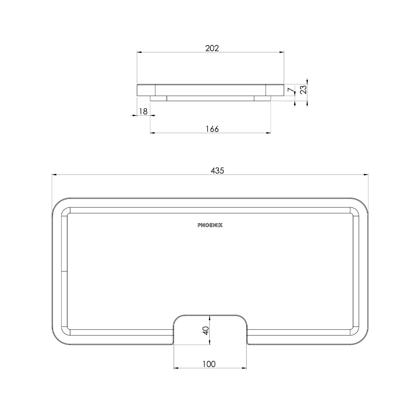Phoenix Sink Chopping Board 202x435mm - Image 3