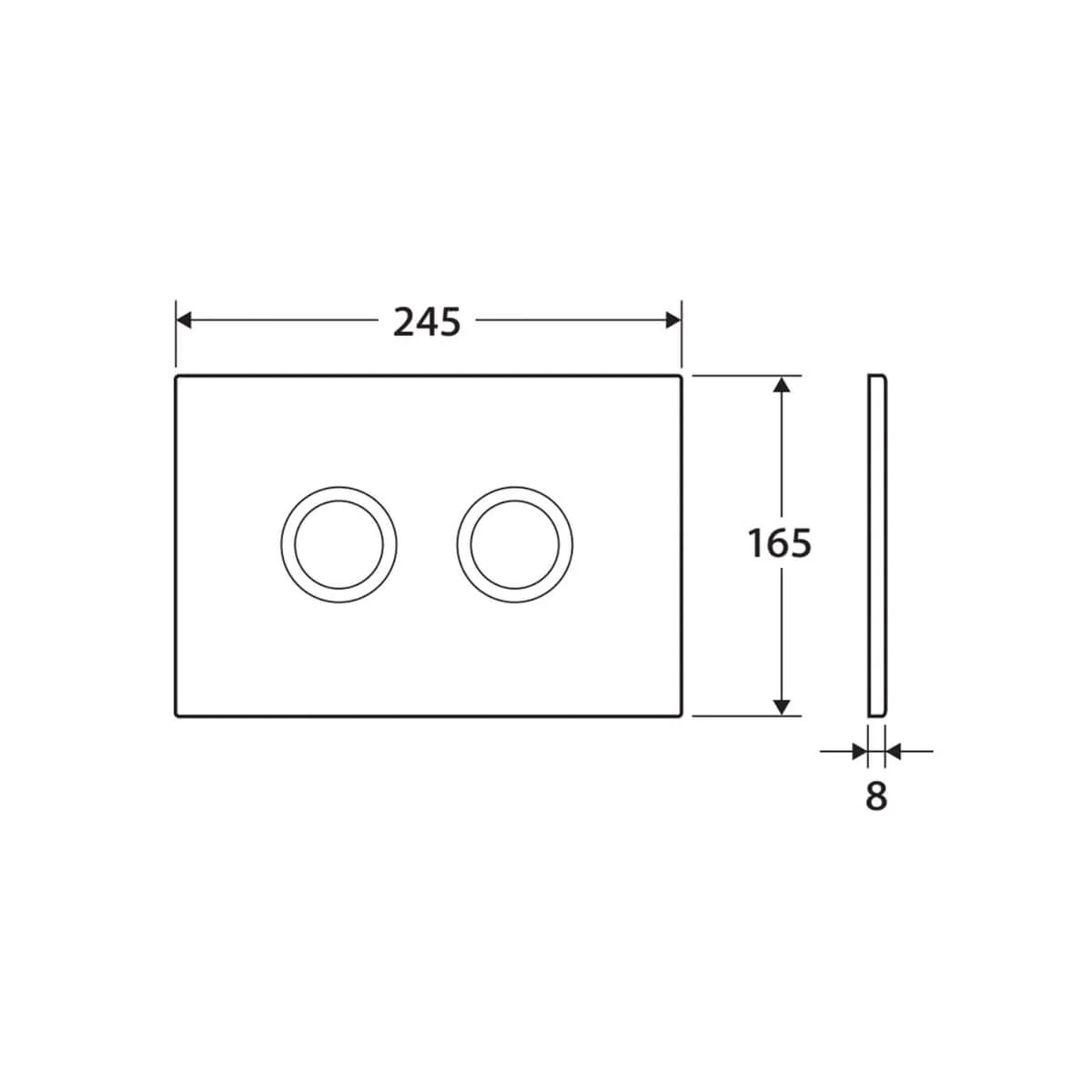 R&T Raised Disabled Care DDA Pneumatic Flush Buttons - Image 3