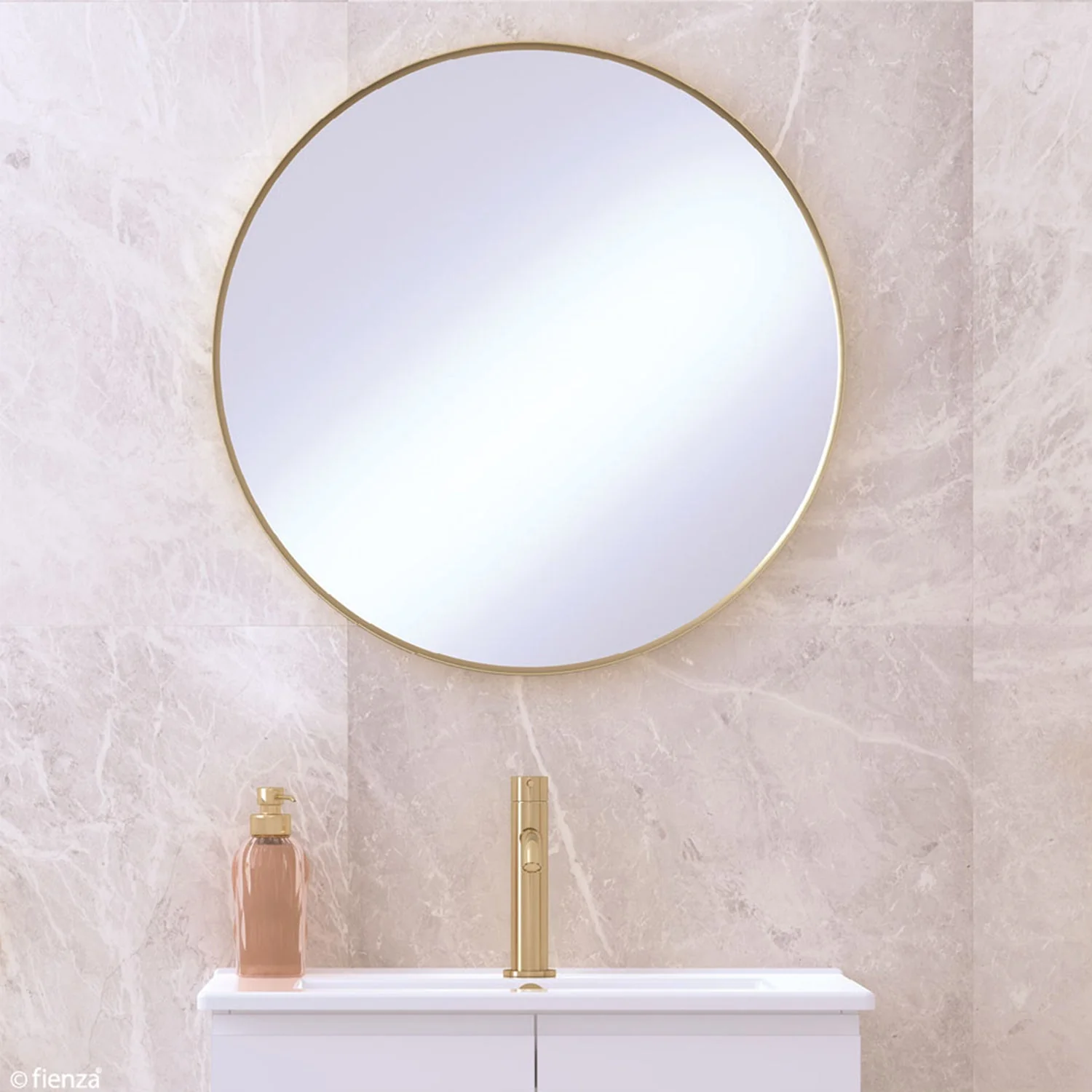 Reba Round Framed Glass Mirror - Image 14