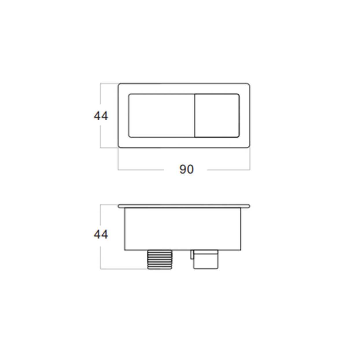 Rectangular Toilet Cistern Dual Flush Button - Image 5