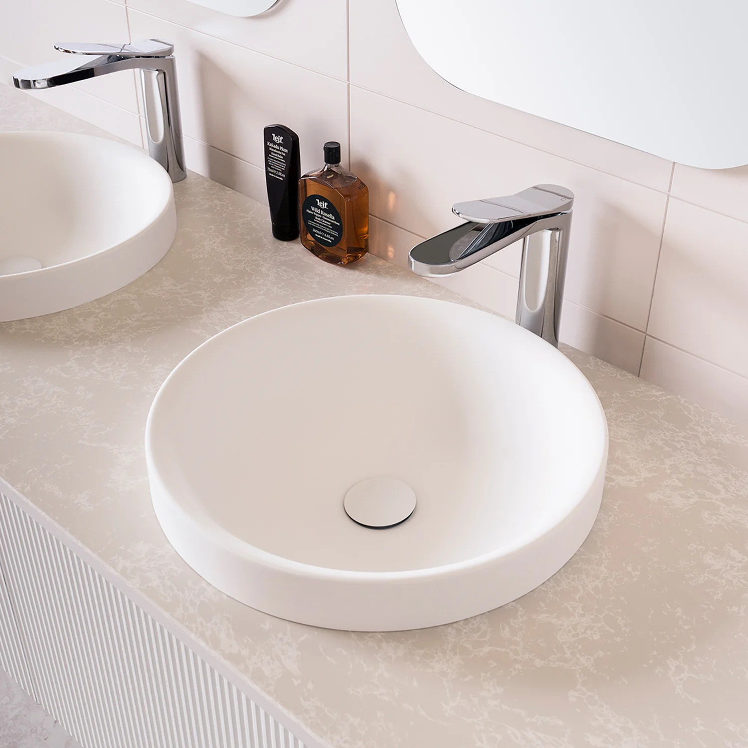 Respect Inset Round Solid Surface Basin 400mm - Image 2