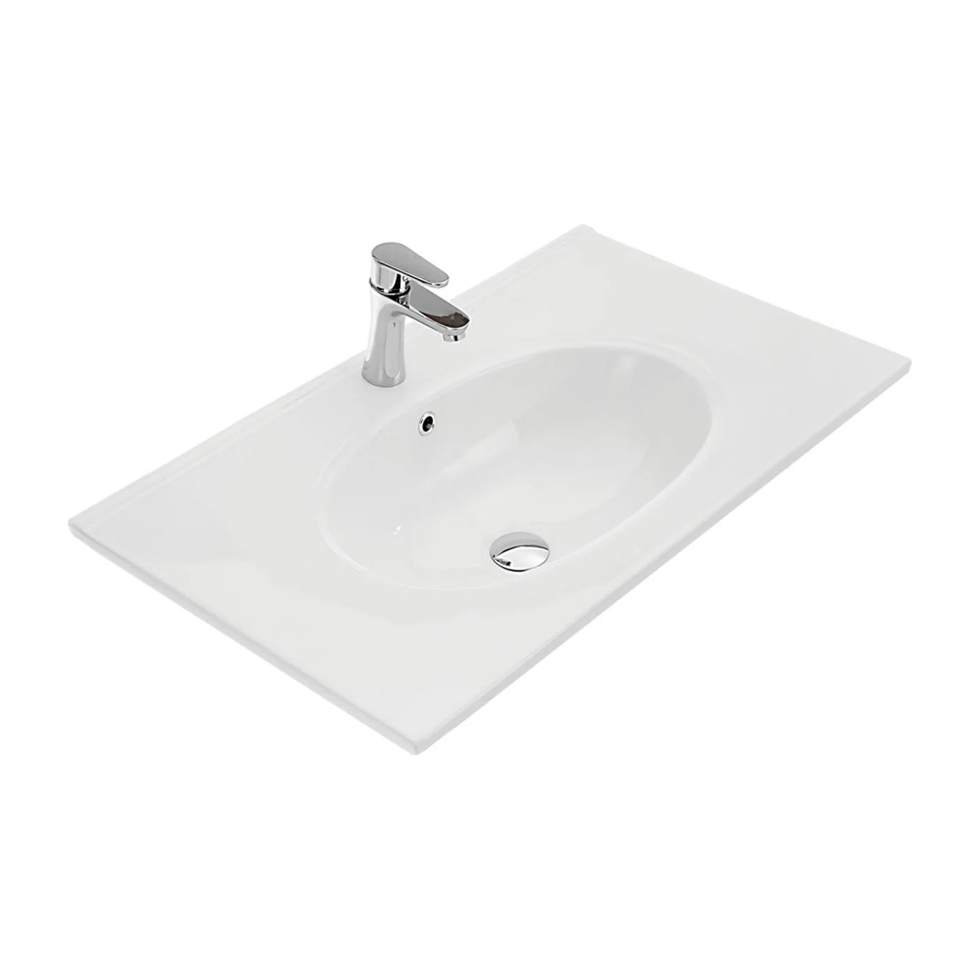 Rotondo Oval Ceramic Benchtop with Taphole - Image 3