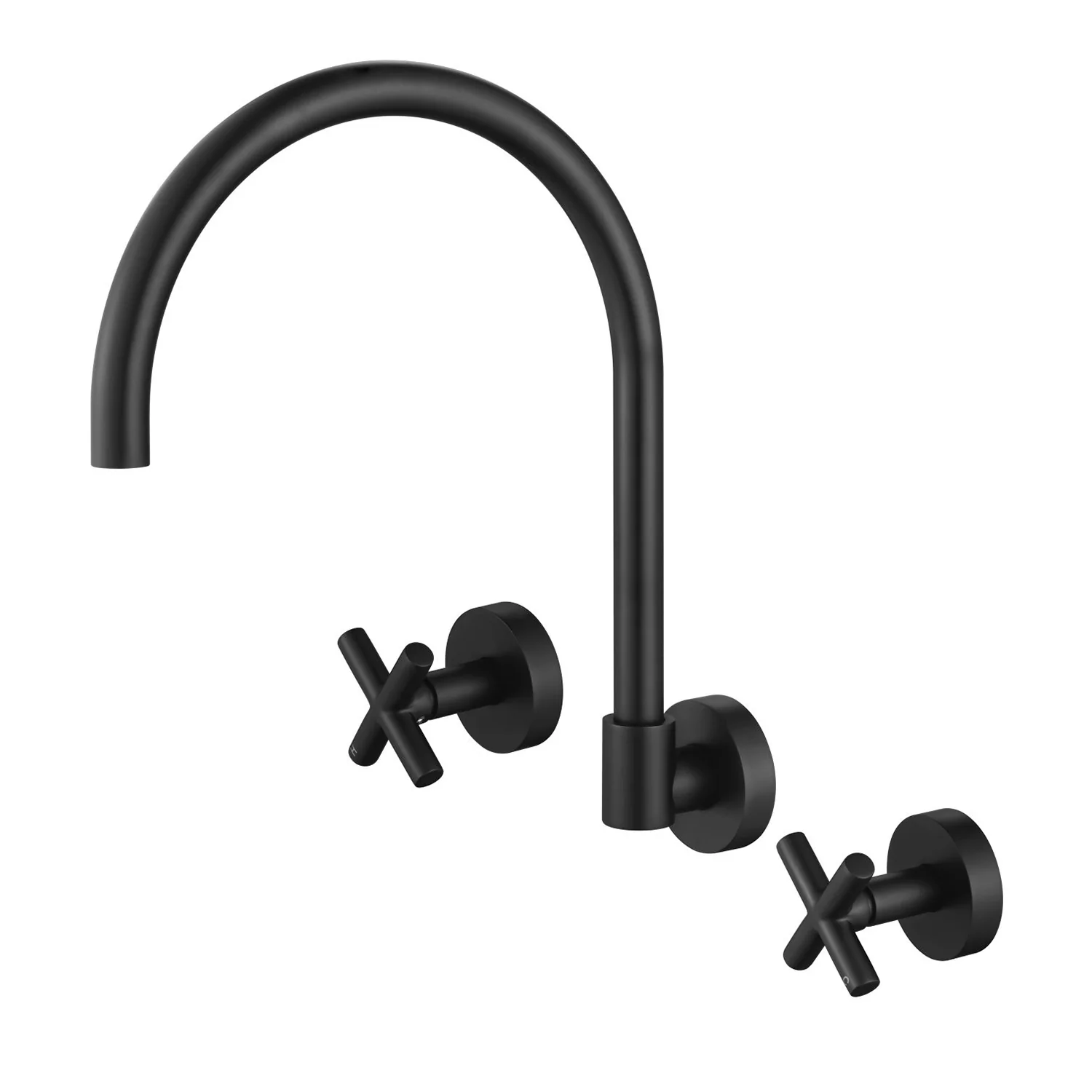 Ryker Cross Handle Wall Assembly Tap Set - Image 2