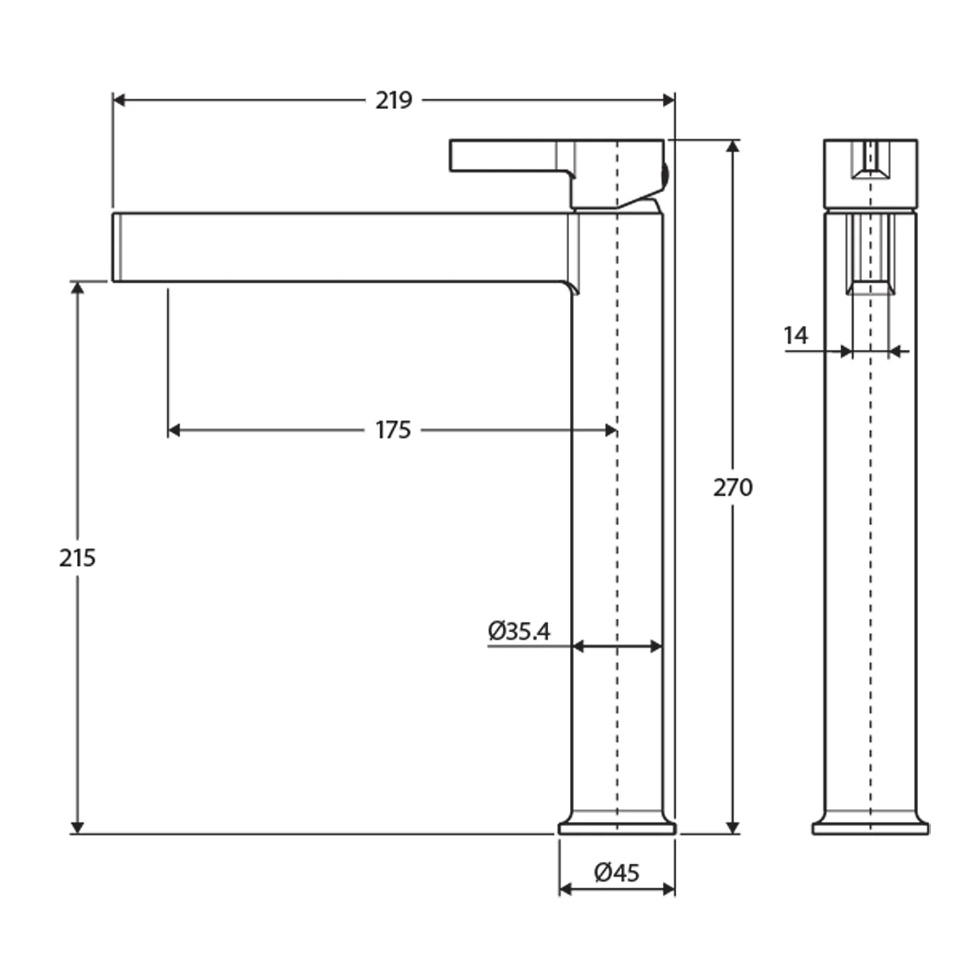 Sansa Slim Tall Basin Mixer - Image 6