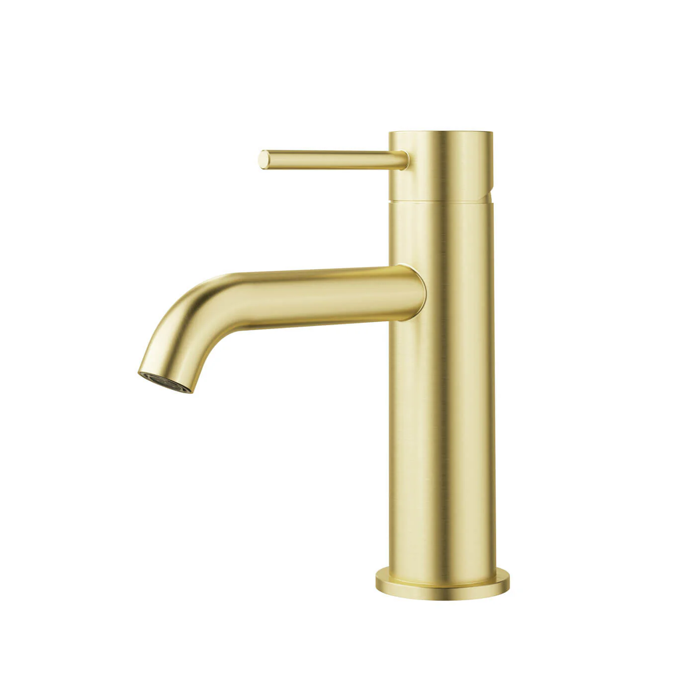Slimline Curved Stainless Steel Short Basin Mixer - Image 2