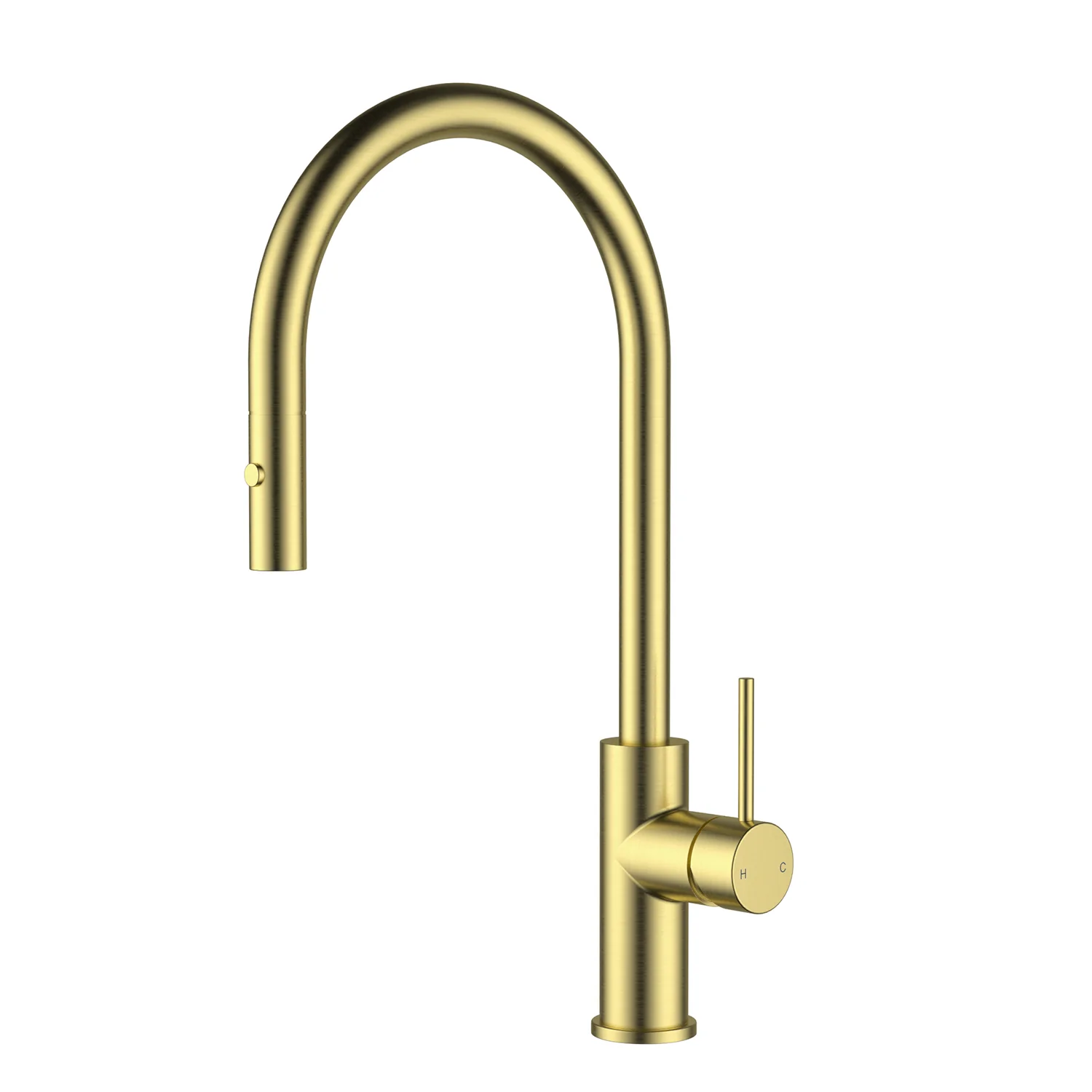 Slimline Stainless Steel Sink Mixer Gooseneck Pull-Out - Image 2