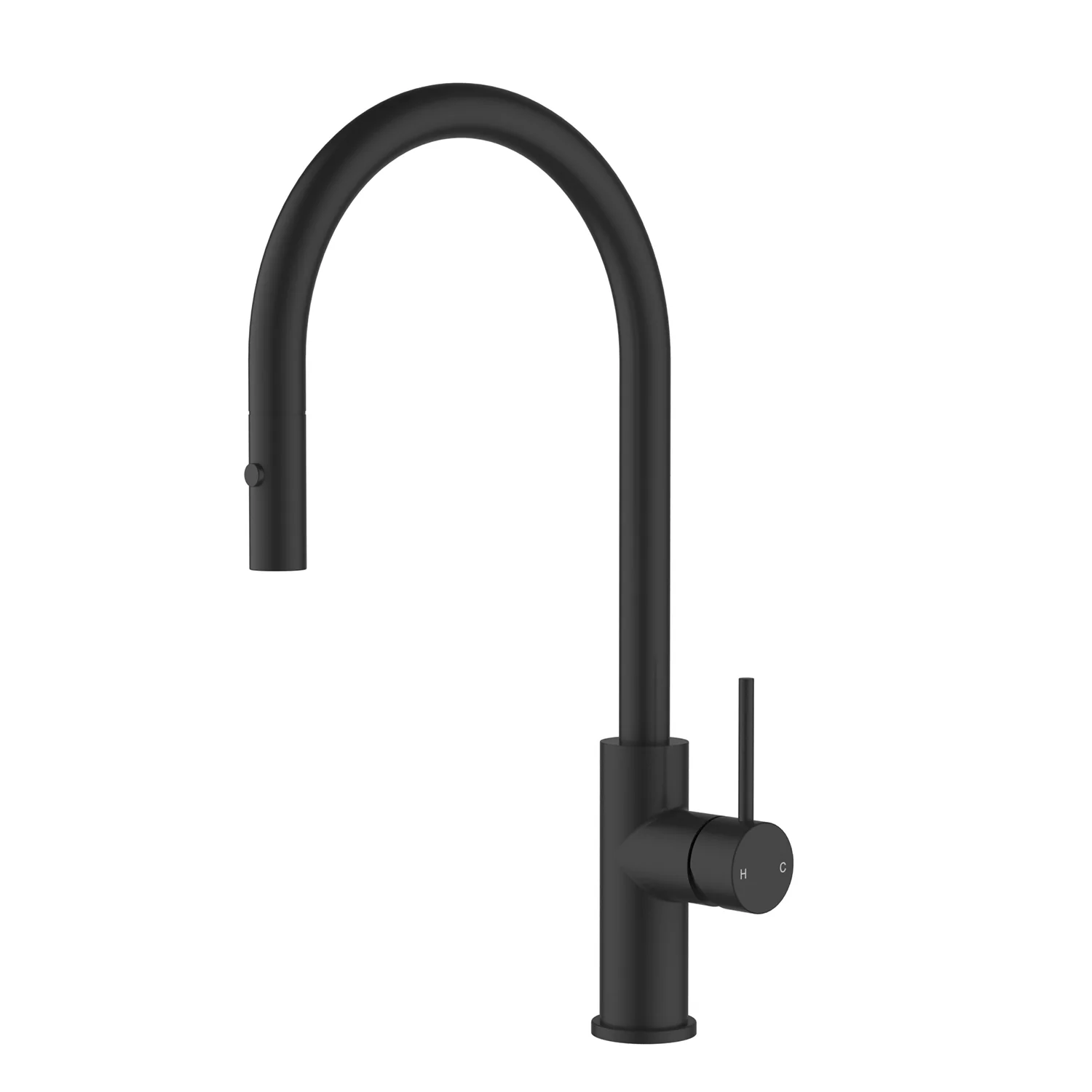 Slimline Stainless Steel Sink Mixer Gooseneck Pull-Out - Image 3