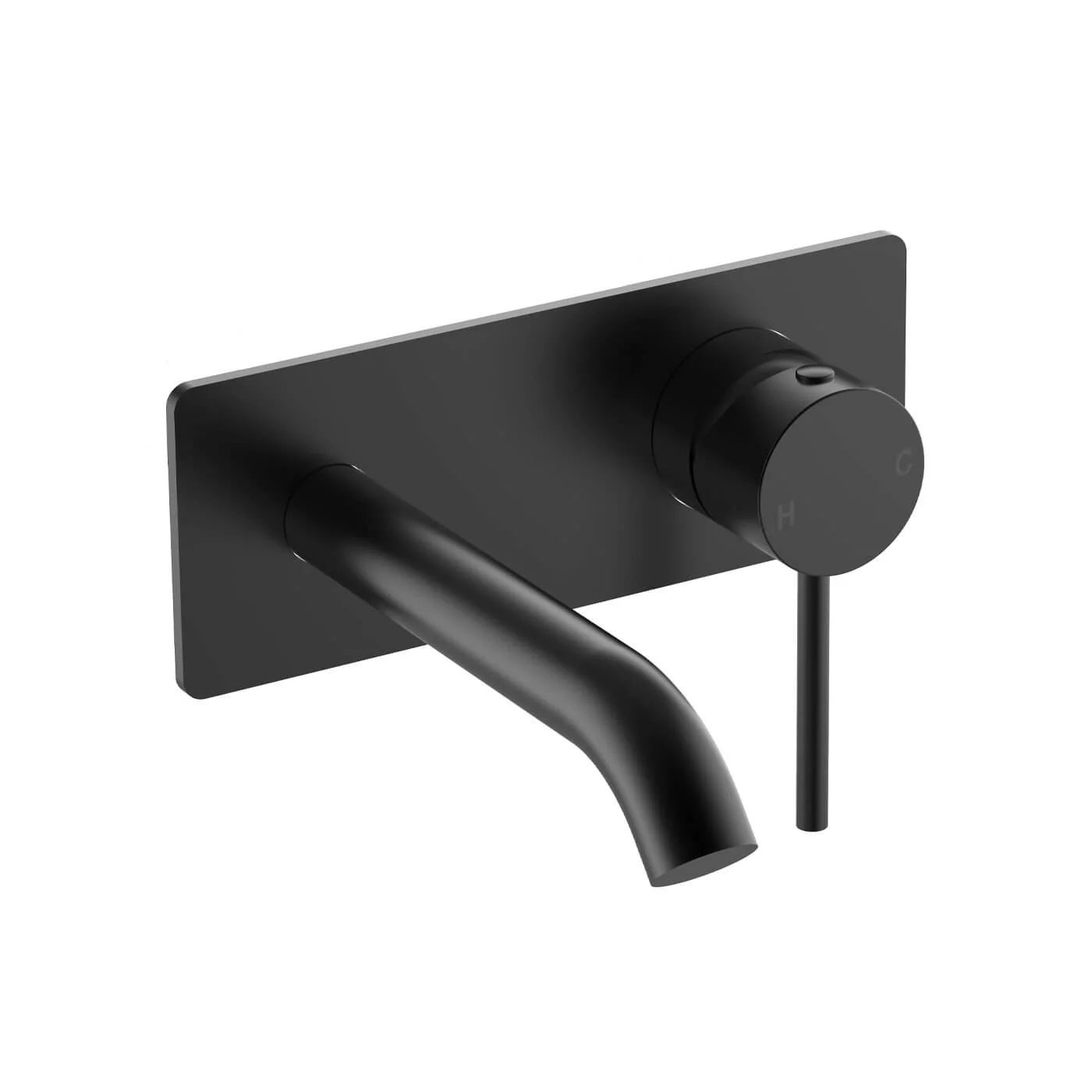 Slimline Stainless Steel Wall Mixer Set Single Backplate - Image 4
