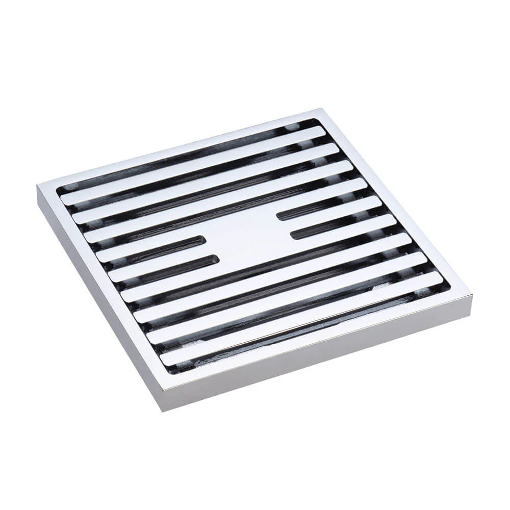 Square Brass Slim Floor Waste 88mm Outlet - Image 3