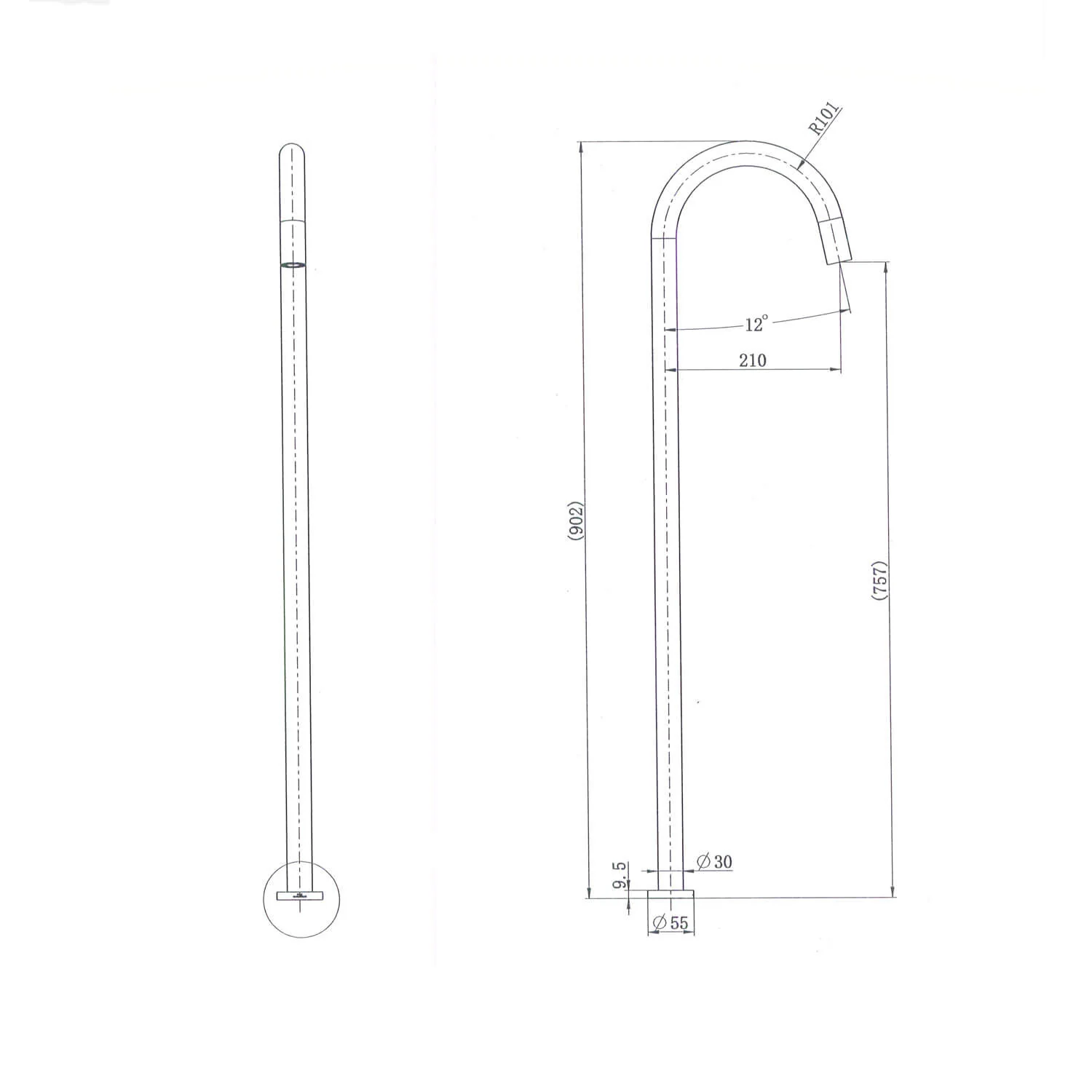 Star Freestanding Bathtub Spout - Image 7