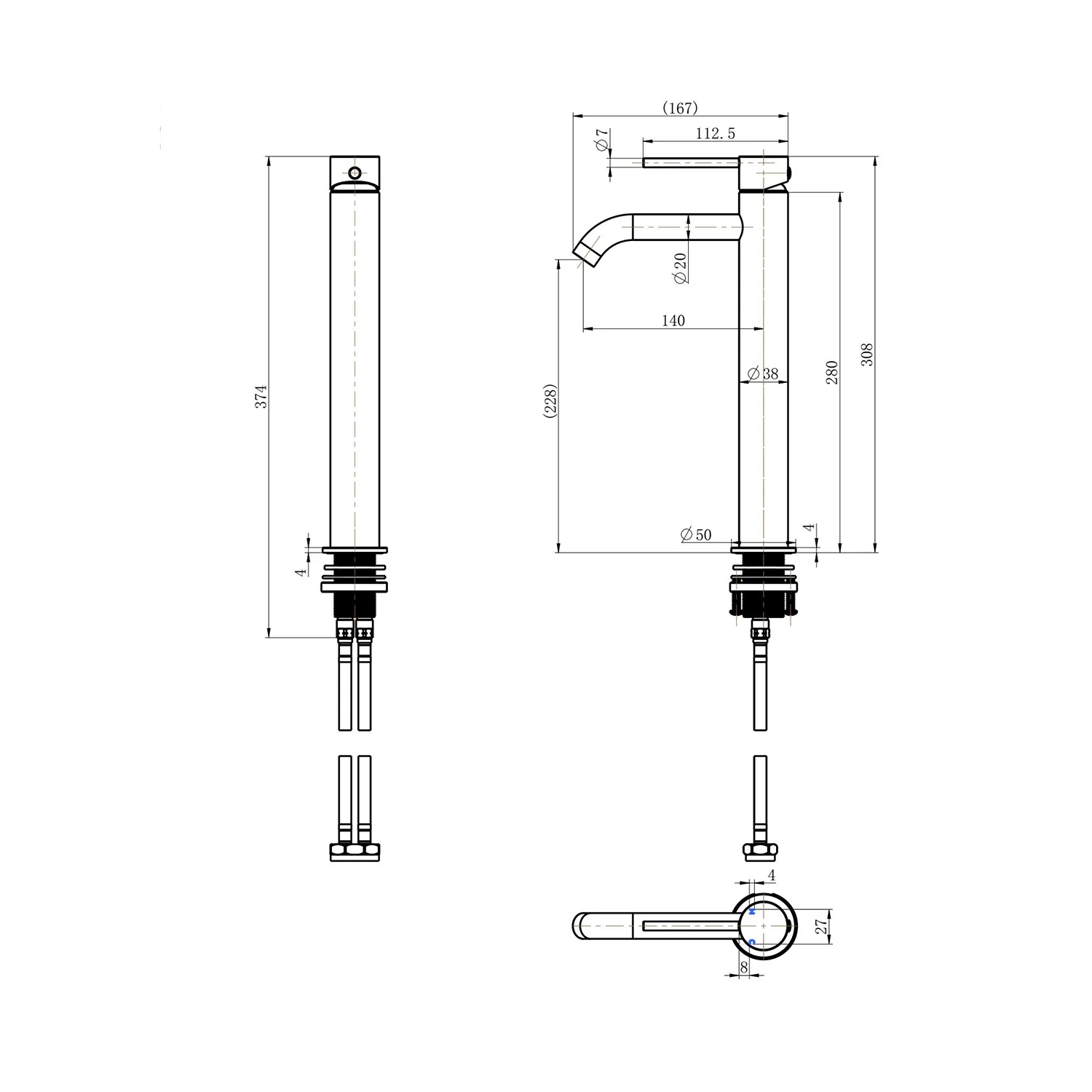 Star Mid Rise Basin Mixer - Image 10
