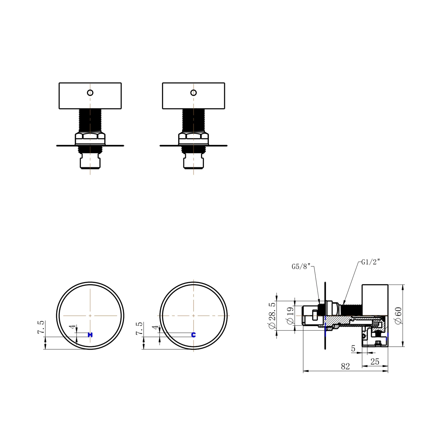 Star Mini Round Wall Top Assembly - Image 9