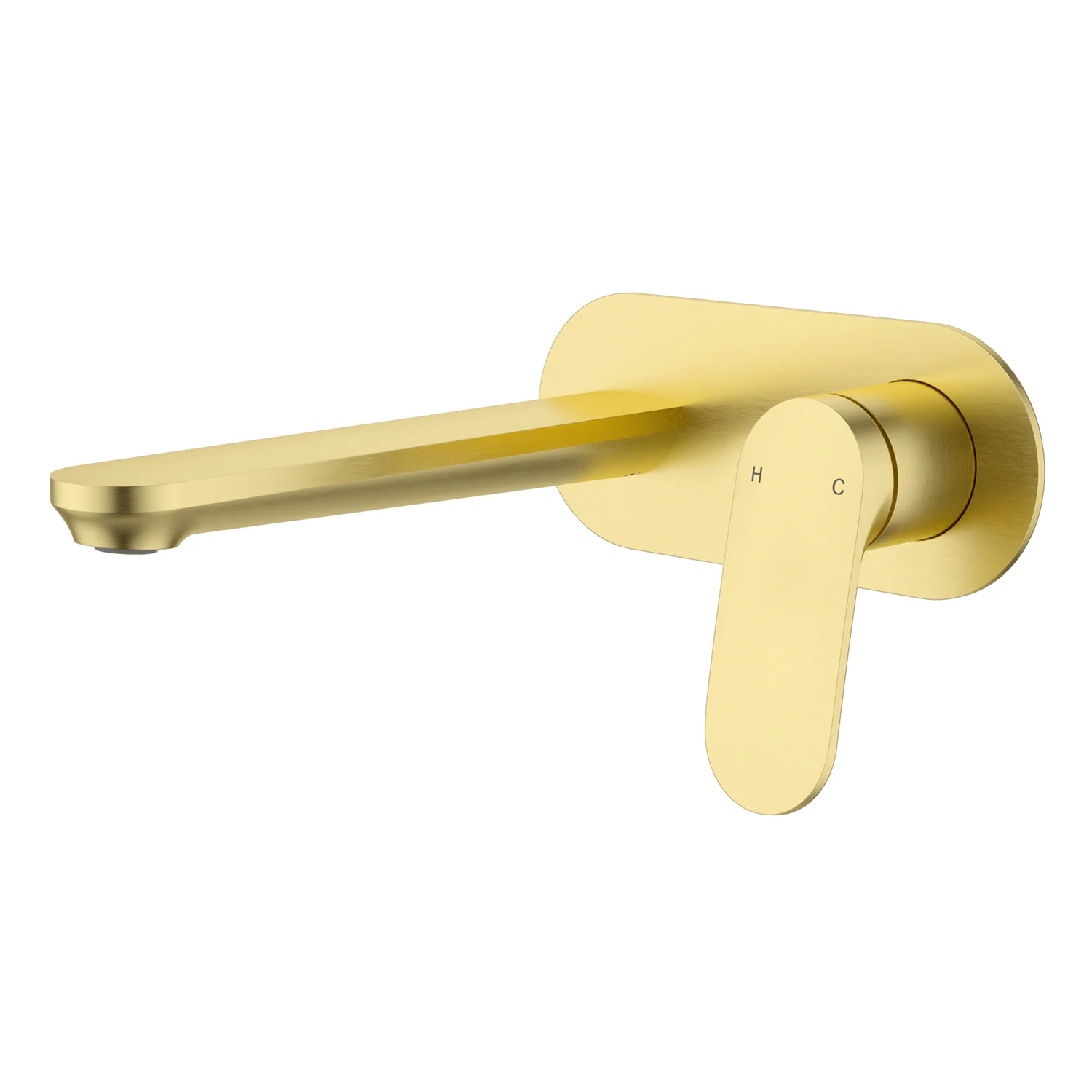 Sulu Brass Wall Mixer Set Single Backplate - Image 2