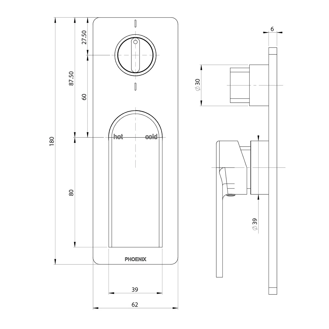 Teel SwitchMix Diverter Wall Mixer - Image 5