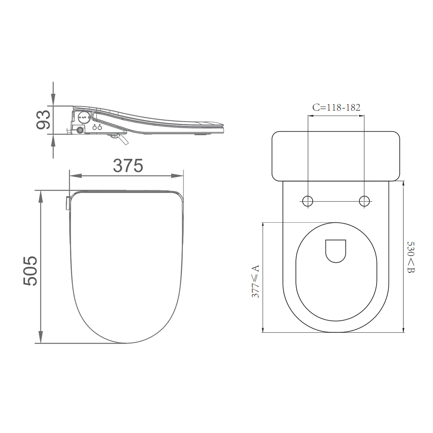 Thea Lux Electric Smart Bidet Seat - Image 6