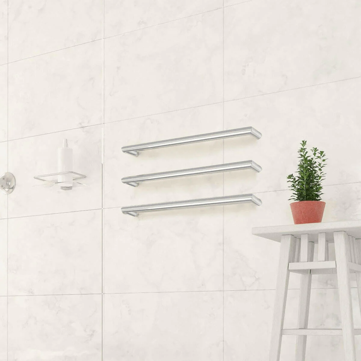 Thermorail Single 12V Round Heated Towel Rail 600/800mm - Image 3