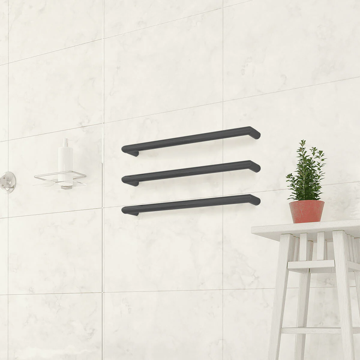 Thermorail Single 12V Round Heated Towel Rail 600/800mm - Image 5